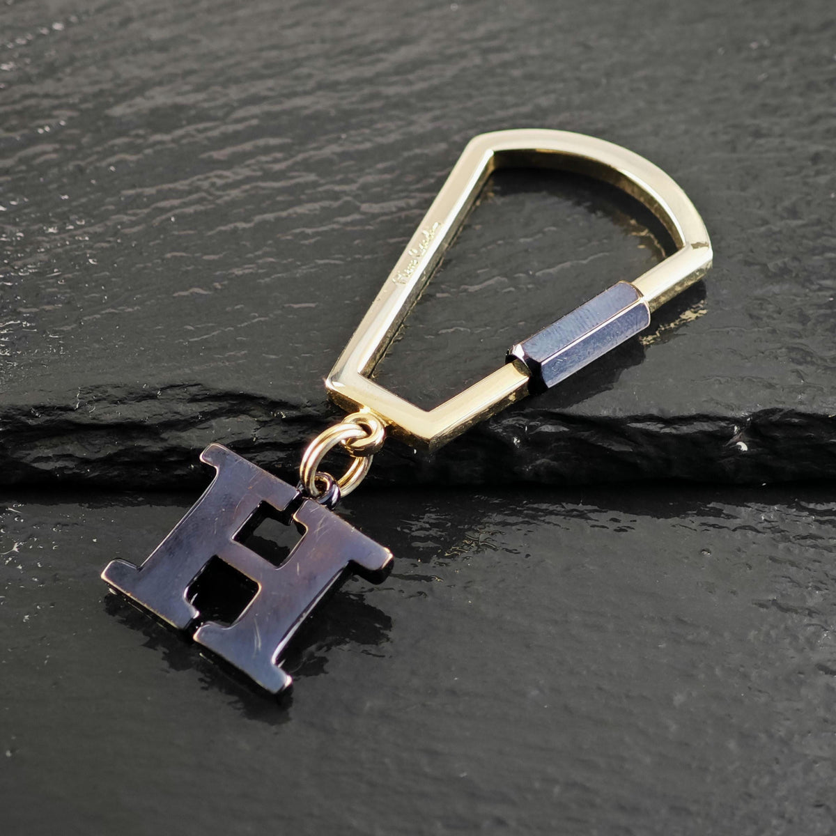 Vintage Pierre Cardin Keychain Initial H Twist Lock MISC0427