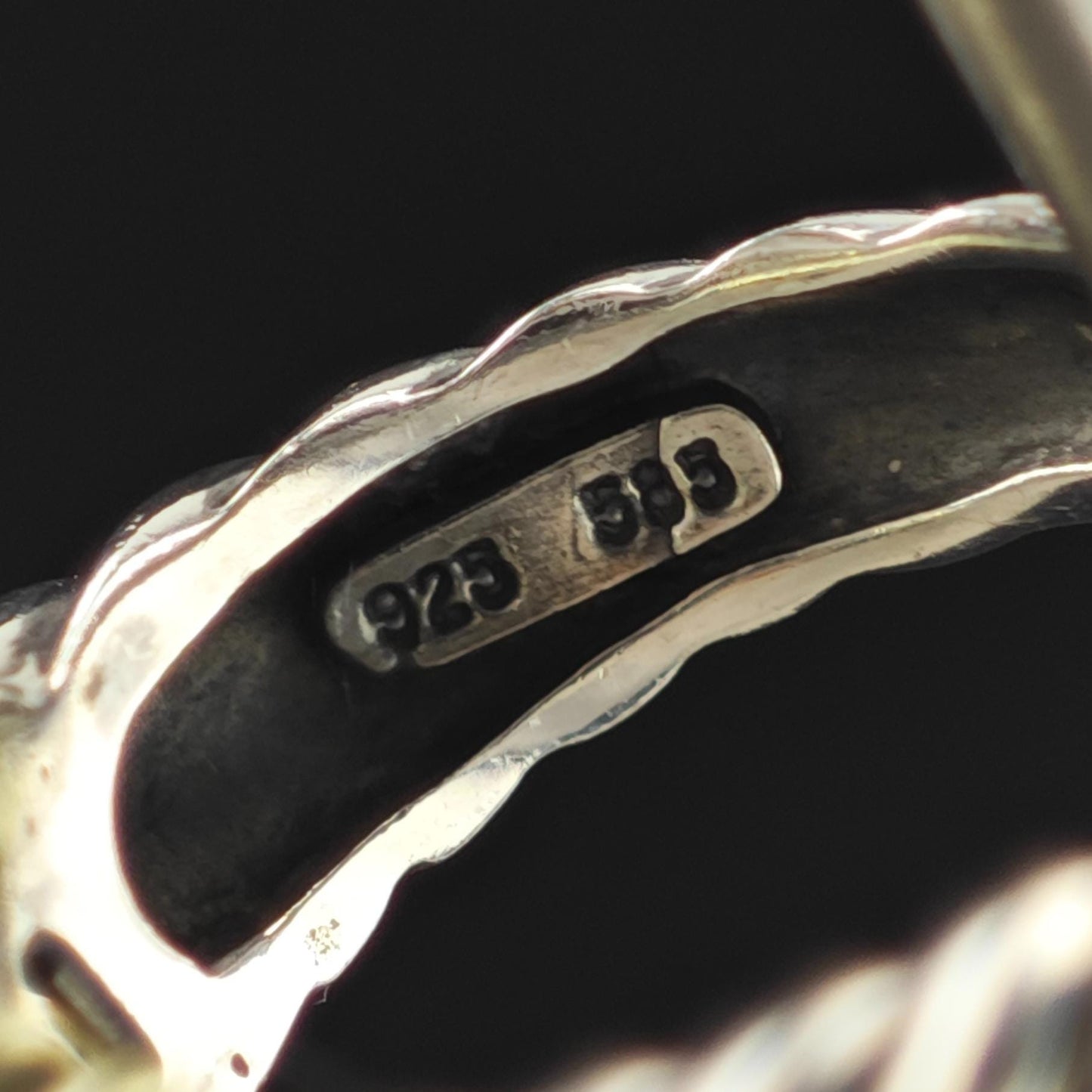 David Yurman Amethyst 14K Gold Accent Ring Sterling Silver