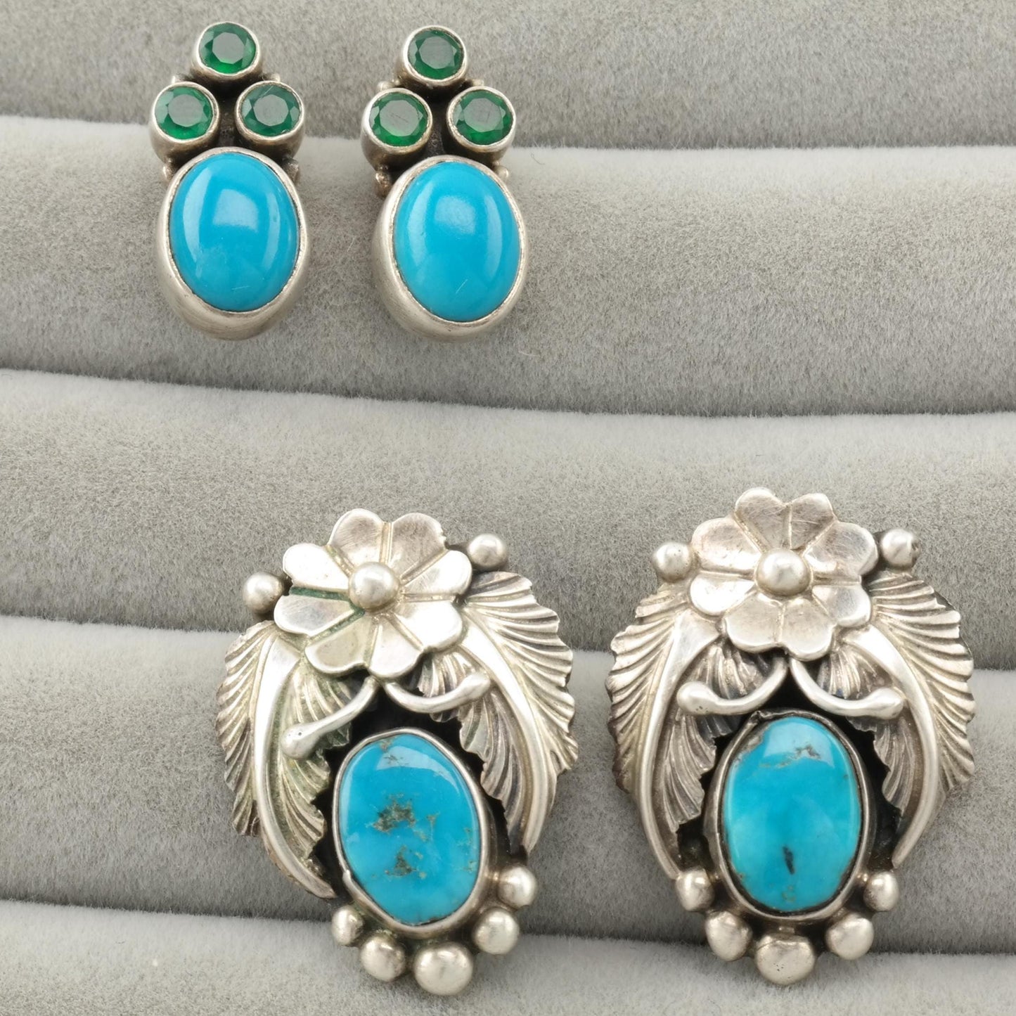 Choice of Vintage Native American & Nicky Butler Sterling Silver Stud Earrings