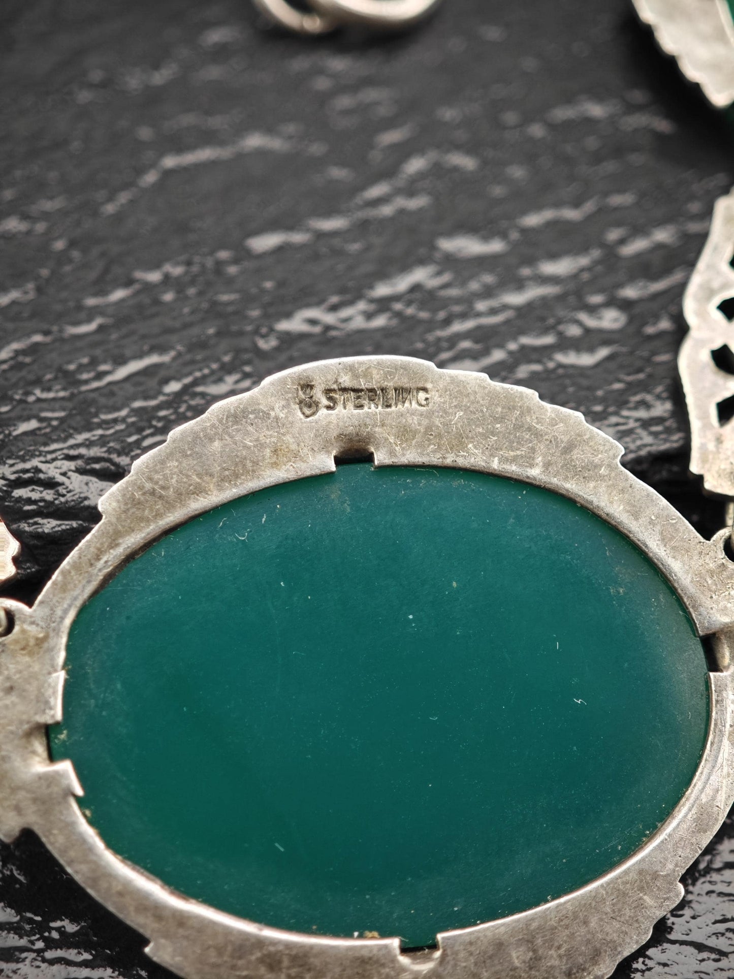 Green Necklace Sterling Silver N2518