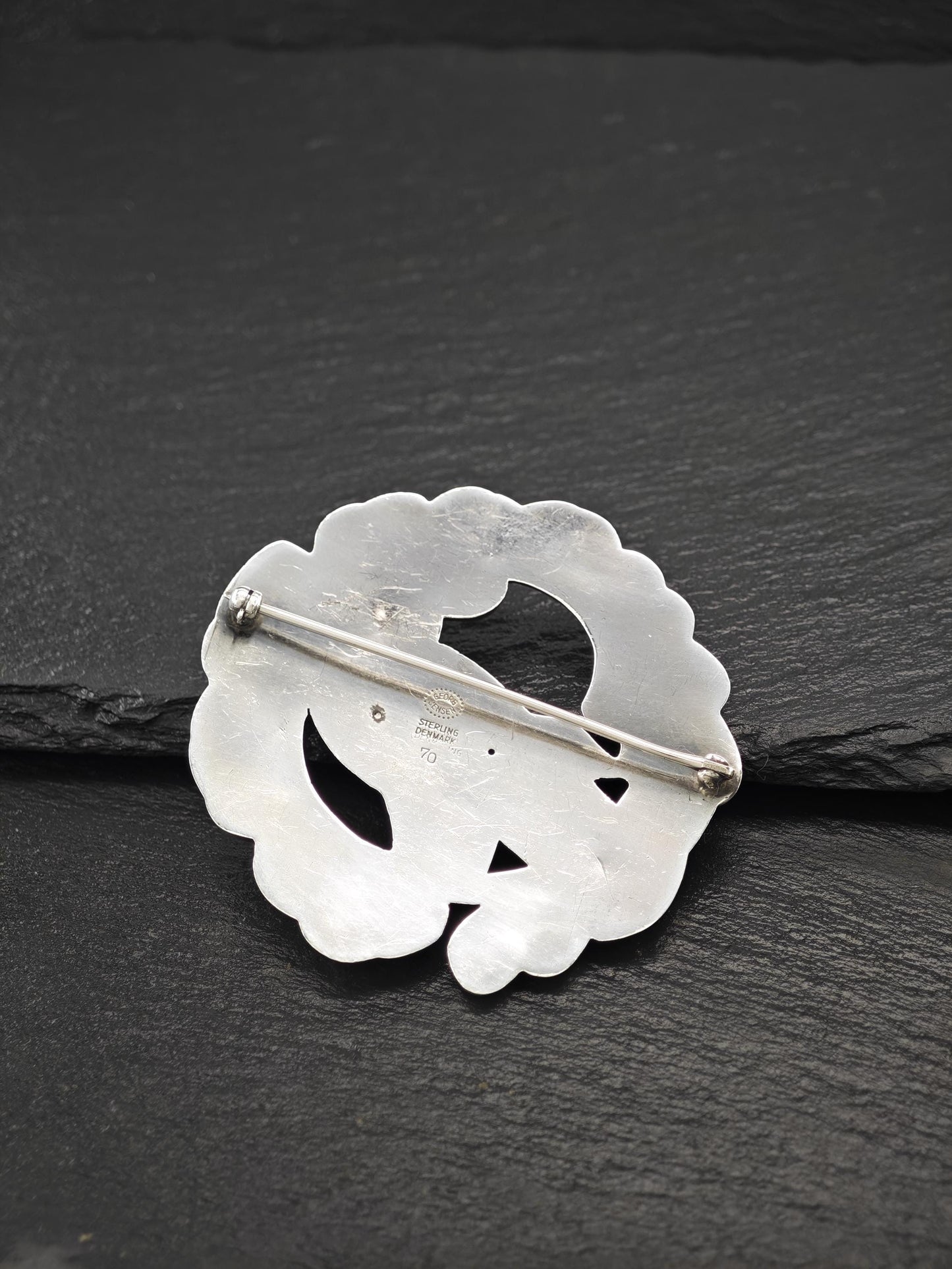 Georg Jensen 70, Floral Bird Brooch Sterling Silver