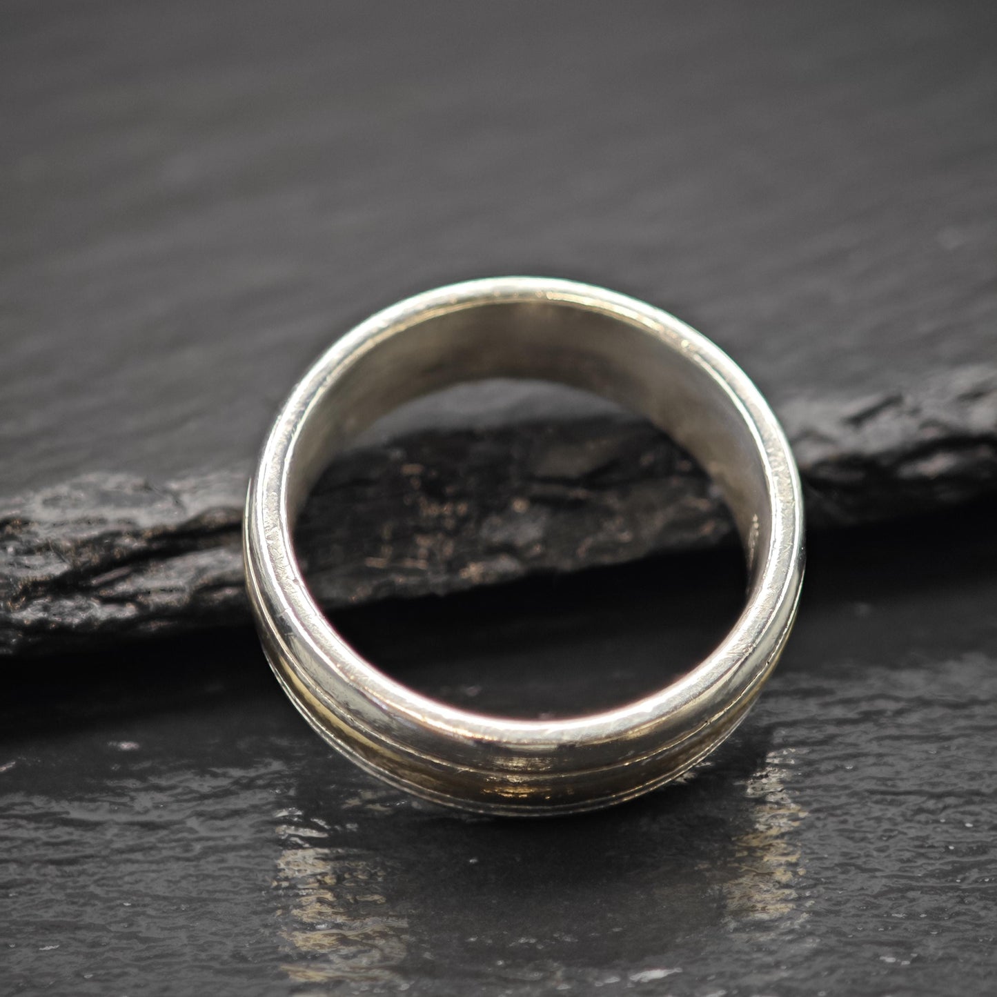 James Avery 14K Gold Accent Band Sterling Silver Sz 12