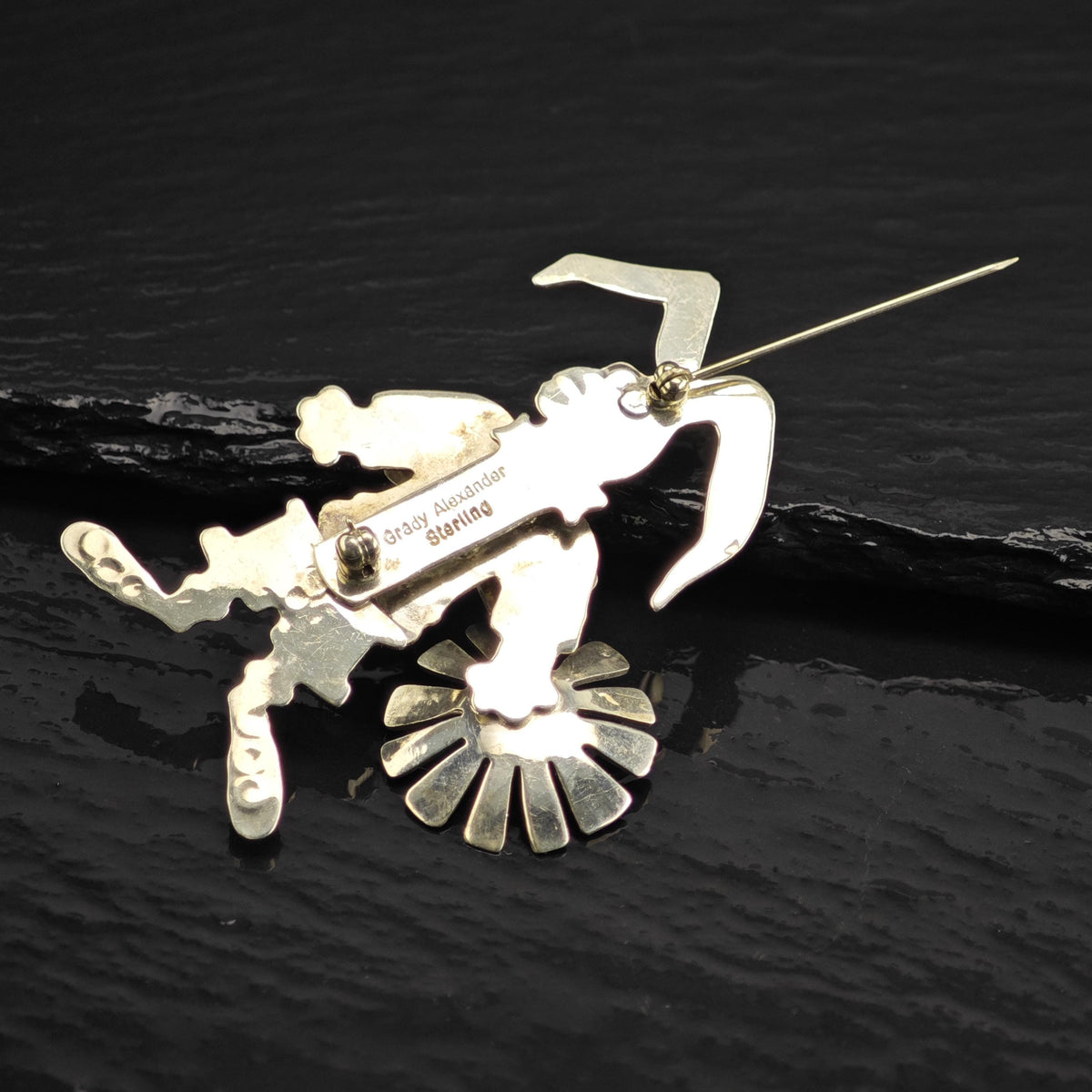 Garnet Bowtie Easter Bunny Brooch Sterling Silver B2244