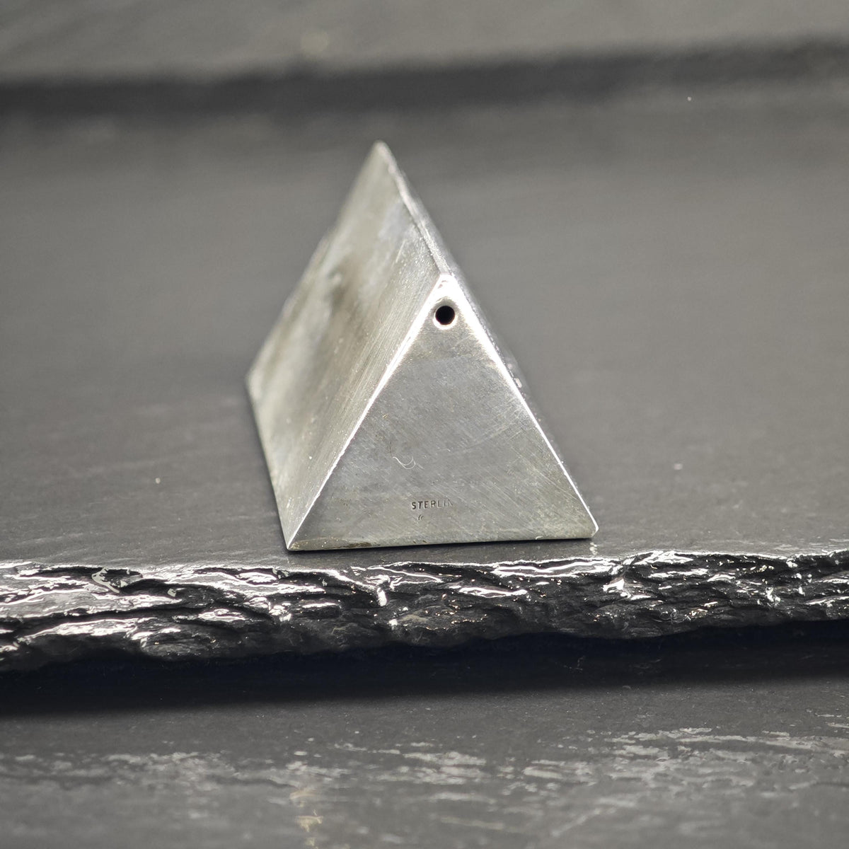 Triangular Prism Sterling Silver Pendant P3101