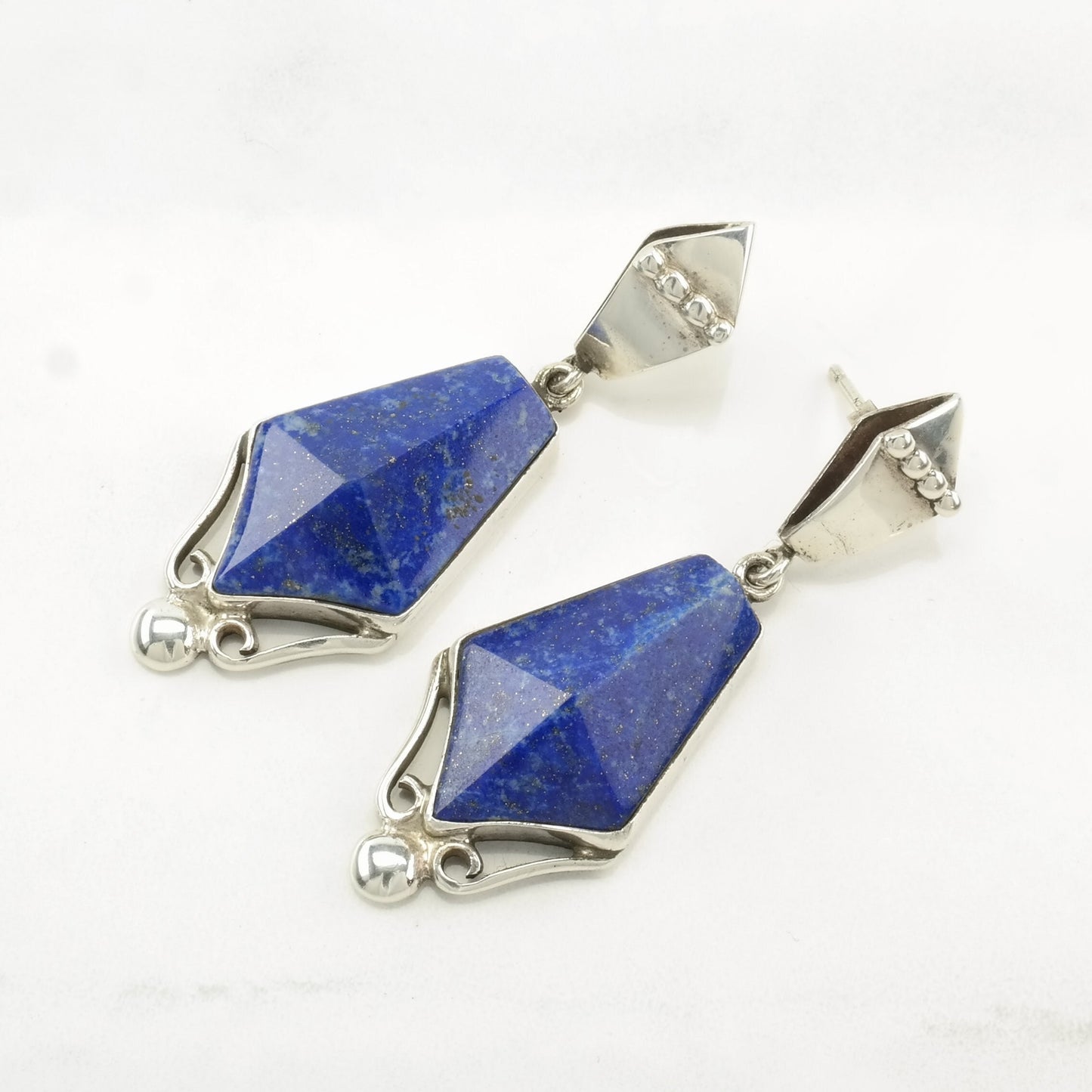 DTR Sterling Silver Lapis Lazuli Earrings Stud/Dangle