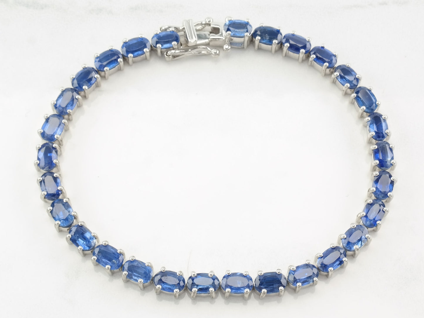 Vintage Sterling Silver Blue Kyanite Bracelet