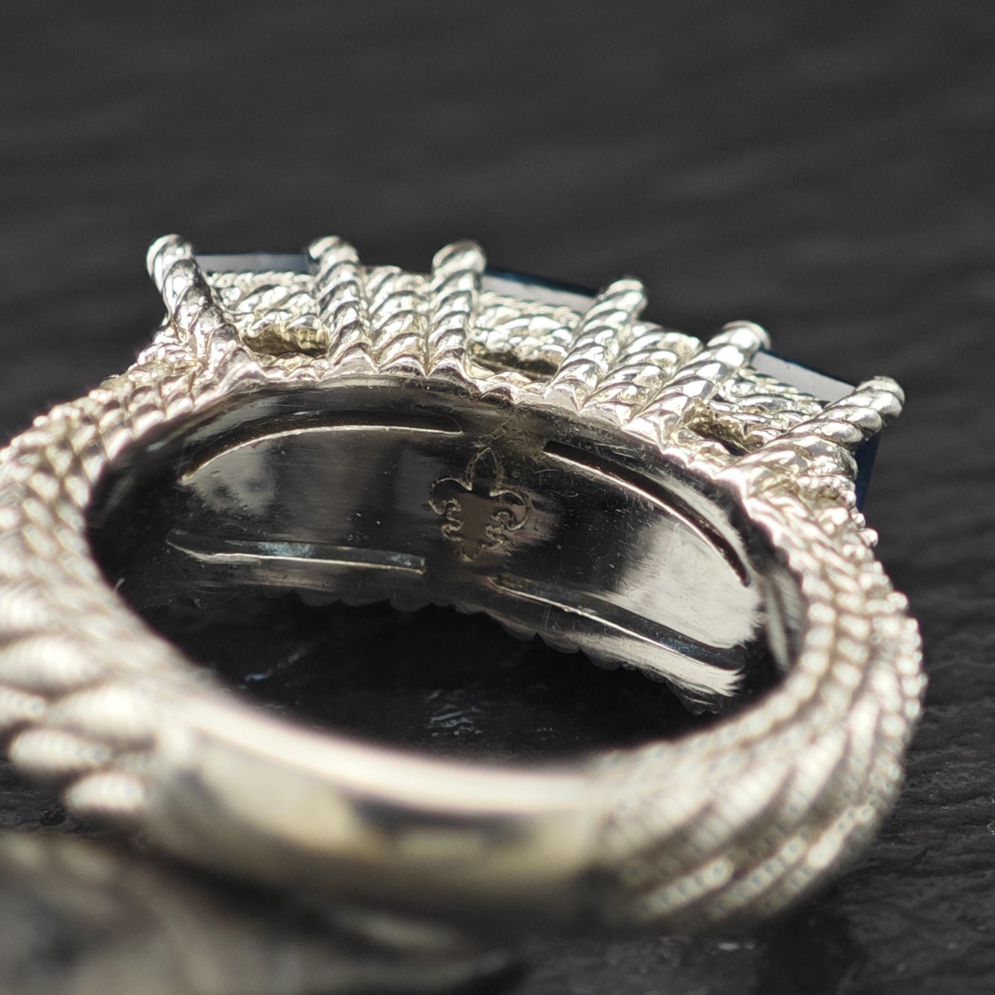 Judith Ripka Topaz, CZ Ring Sterling Silver