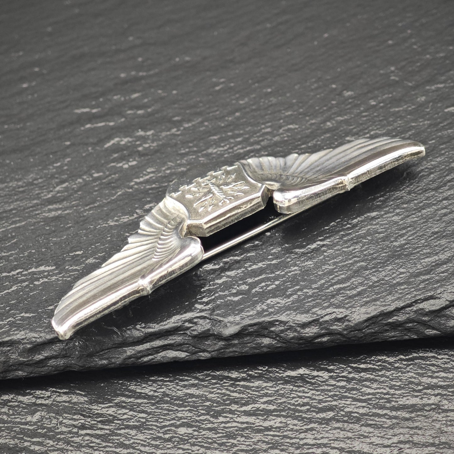 WW2 Sterling Silver Brooch, USAF Navigator Observer Wings