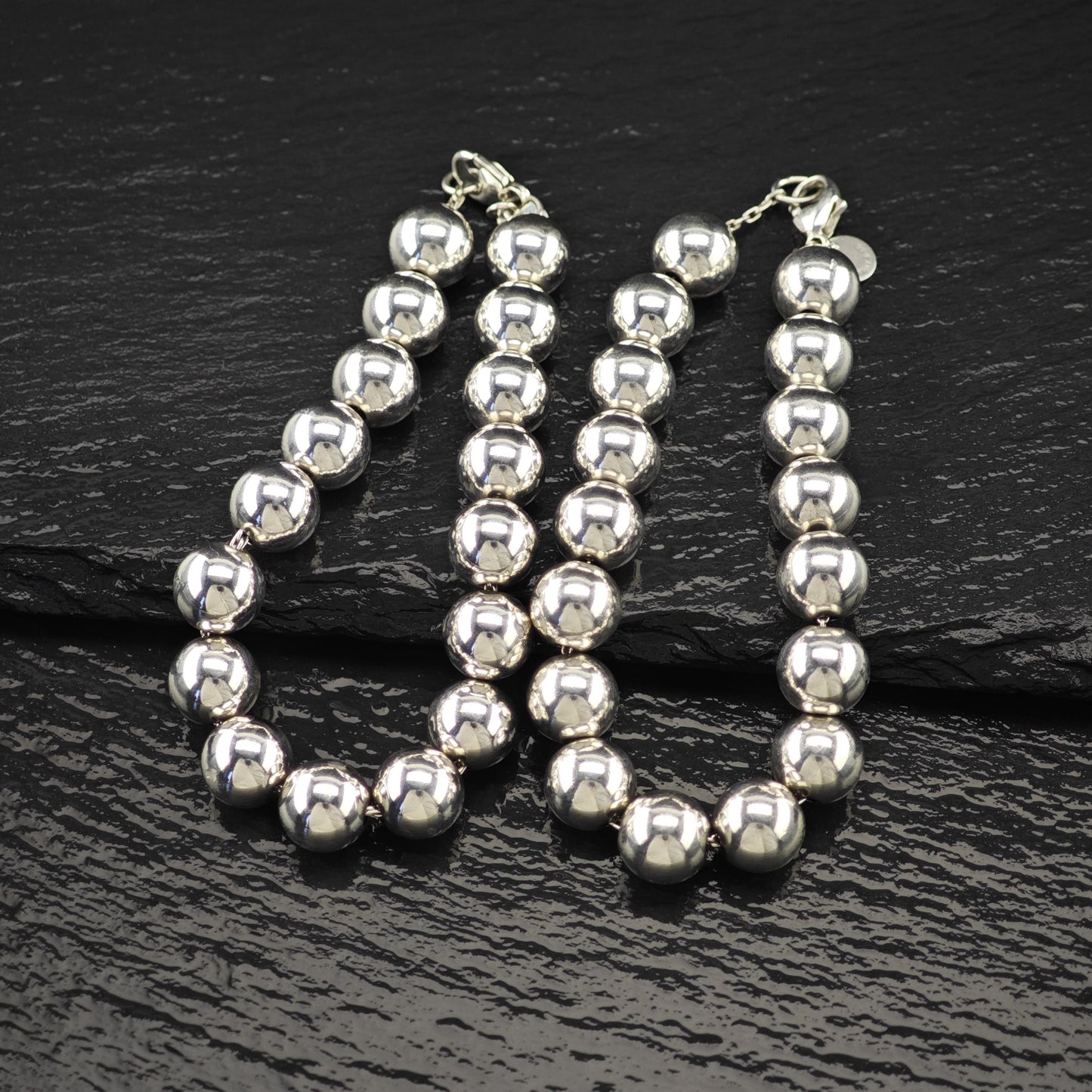 Choice of Tiffany Beaded Link Bracelets, Sterling Silver Size 6 1/2"