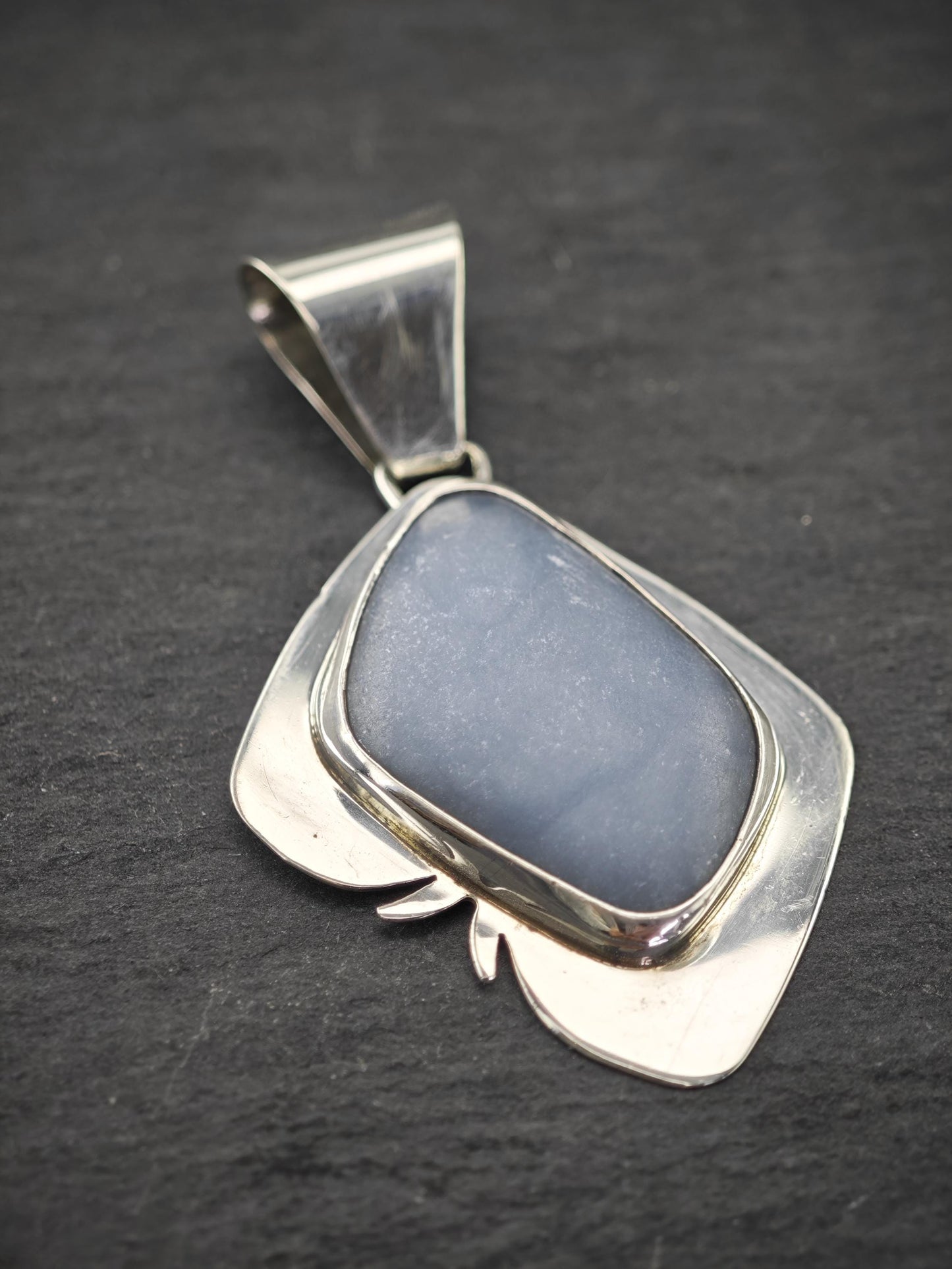 DTR Blue Gemstone Pendant Sterling Silver
