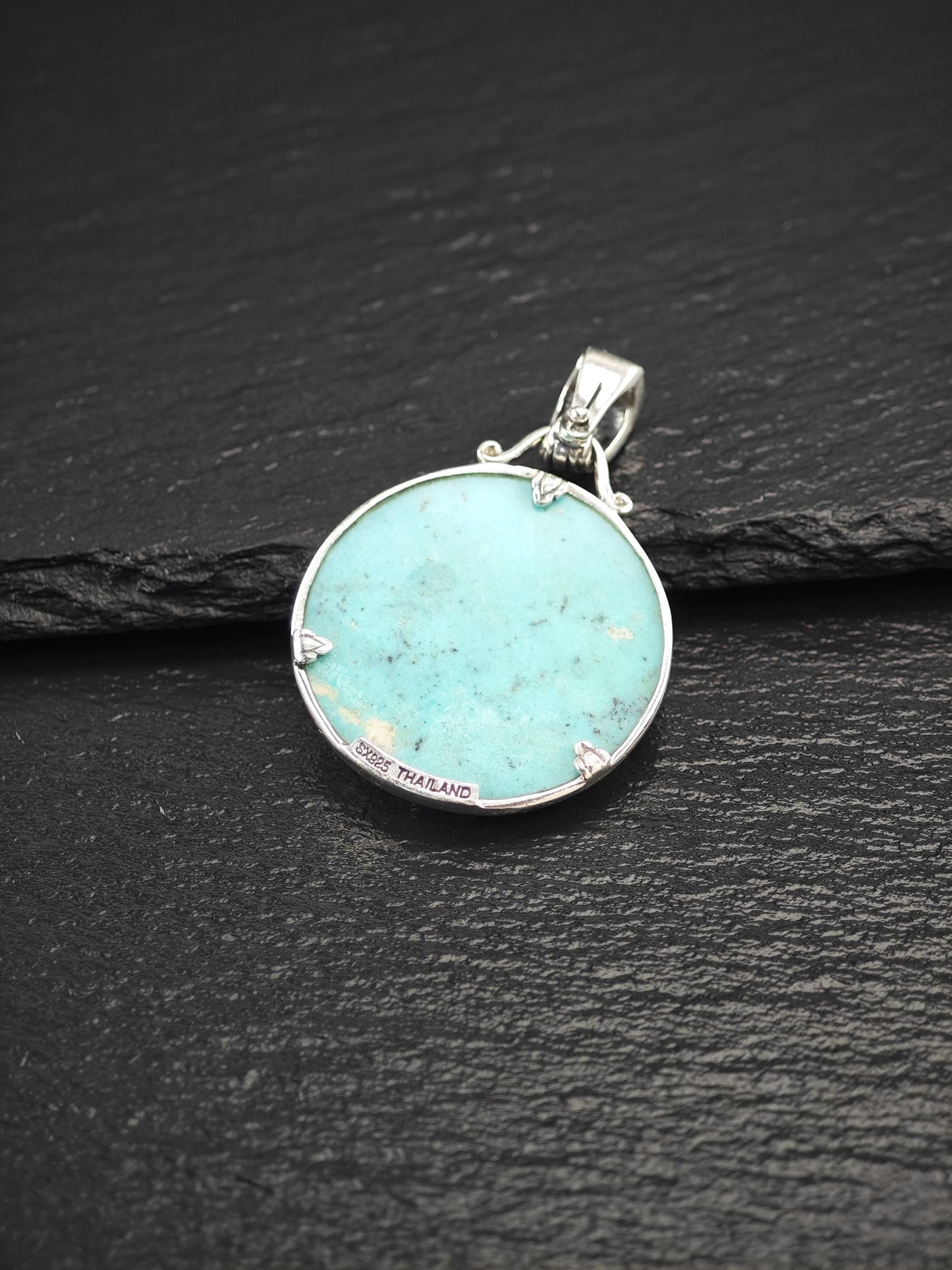 Turquoise, Ruby Thailand Pendant Sterling Silver P2738