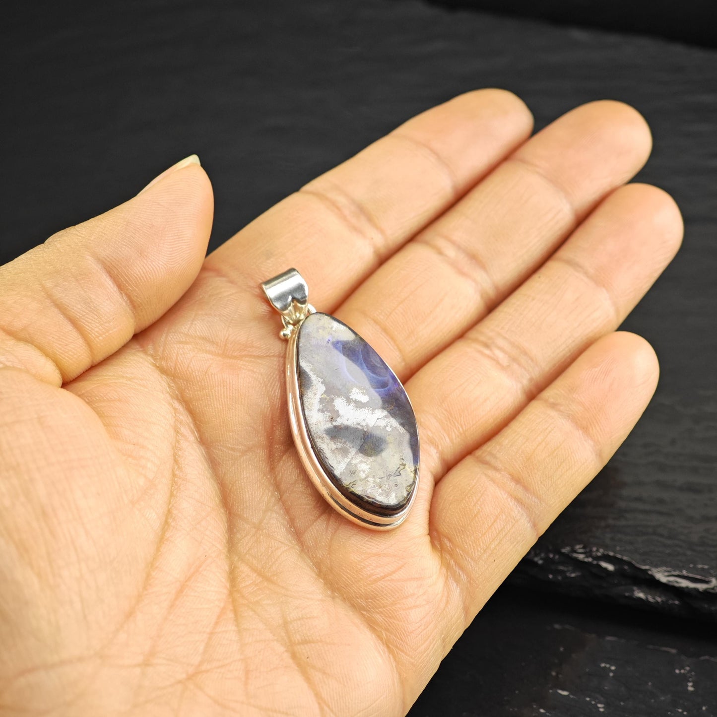 Boulder Opal Pendant Sterling Silver P3038