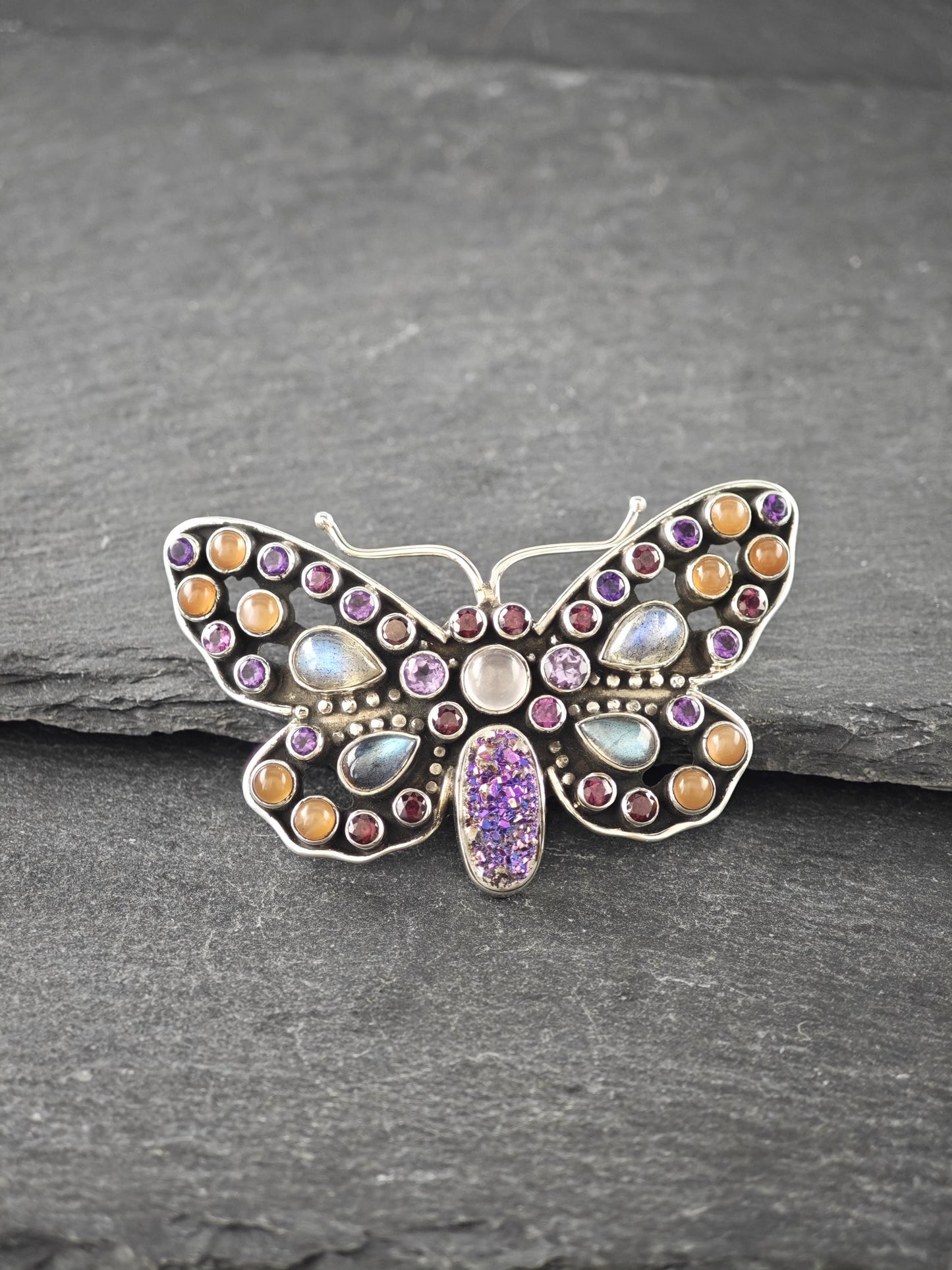 Vintage Nicky Butler Sterling Silver Butterfly Brooch