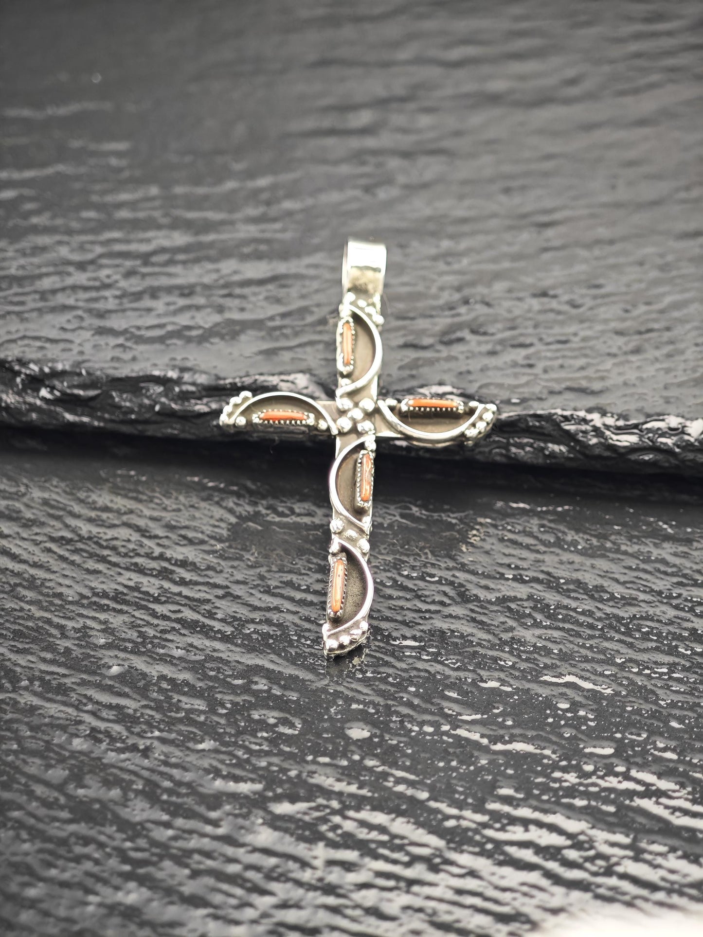 Zuni, Native, Reversible Cross Pendant Sterling Silver P2716