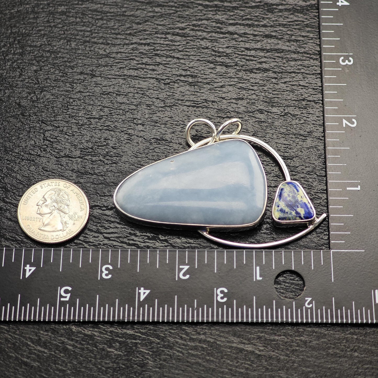 Vintage Lapidario Barrera, Gemstone Pendant Sterling Silver