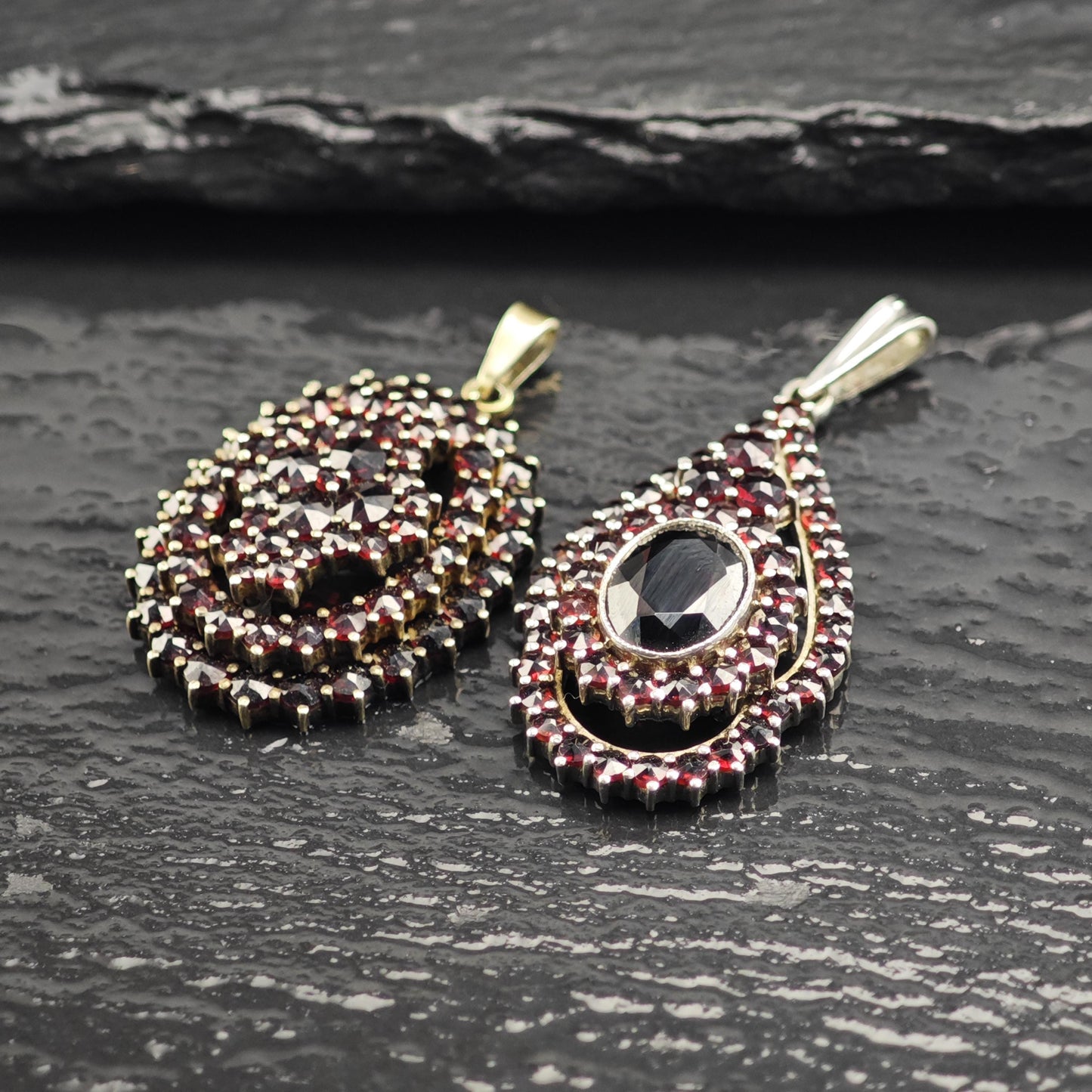 Choice of Bohemian Garnet Gold Filled or Sterling Silver Pendants P3041