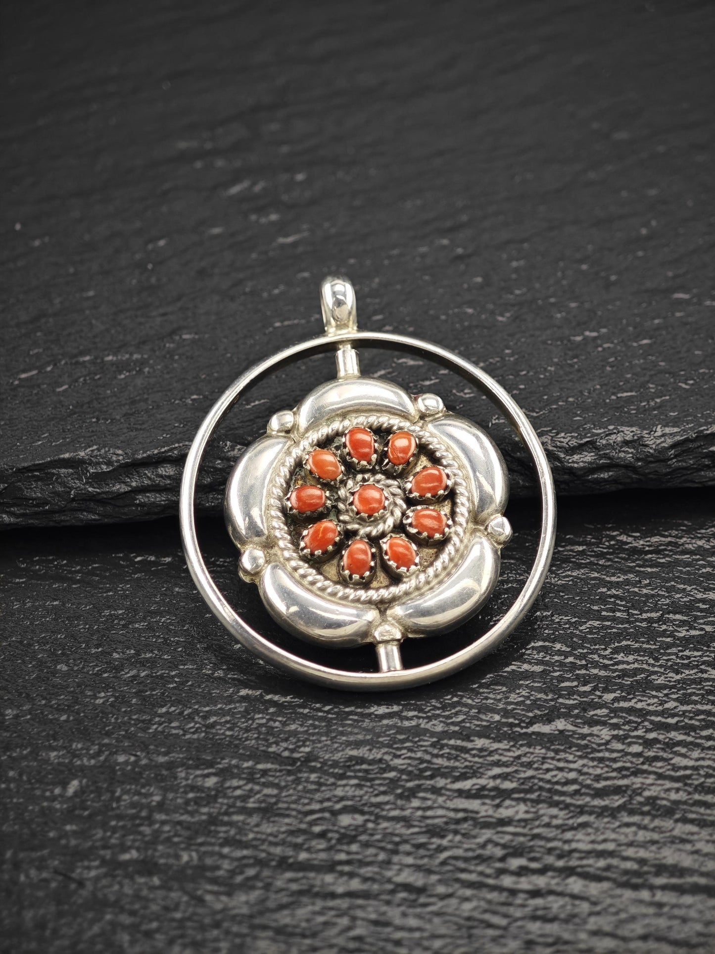 Zuni, Native Reversible, Pendant Sterling Silver P2726