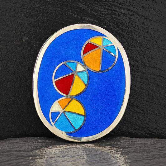 Enamel Anton Michelsen Denmark Sterling Silver Pendant