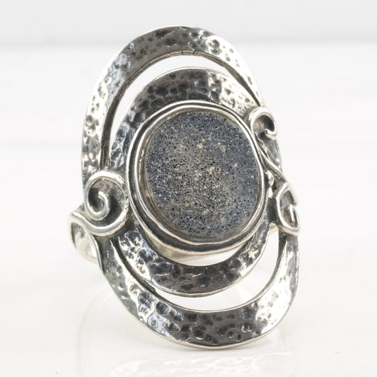 PZ Israel Silver Ring Sterling Druzy