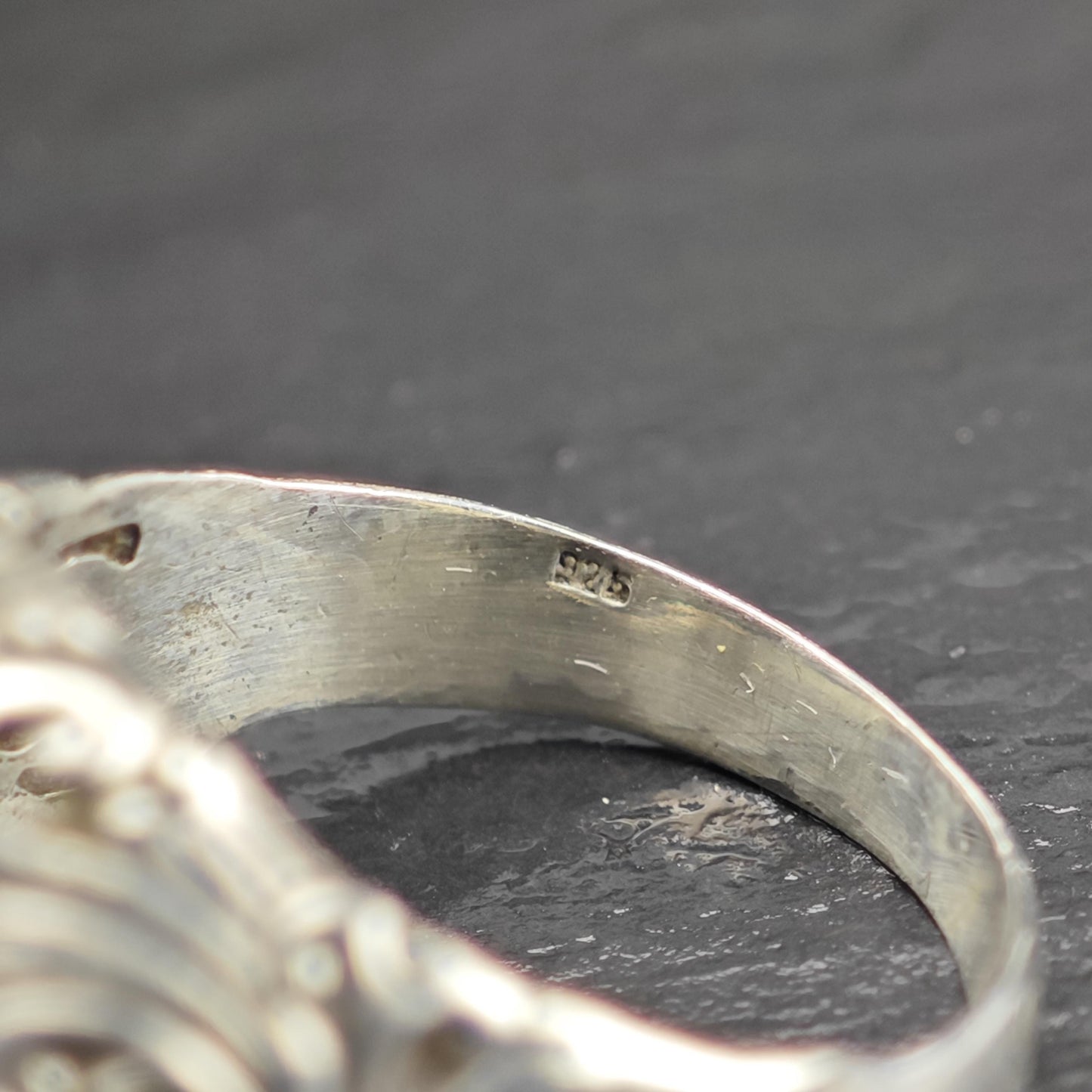 Oval Onyx Sterling Silver Ring Sz 9 R6747