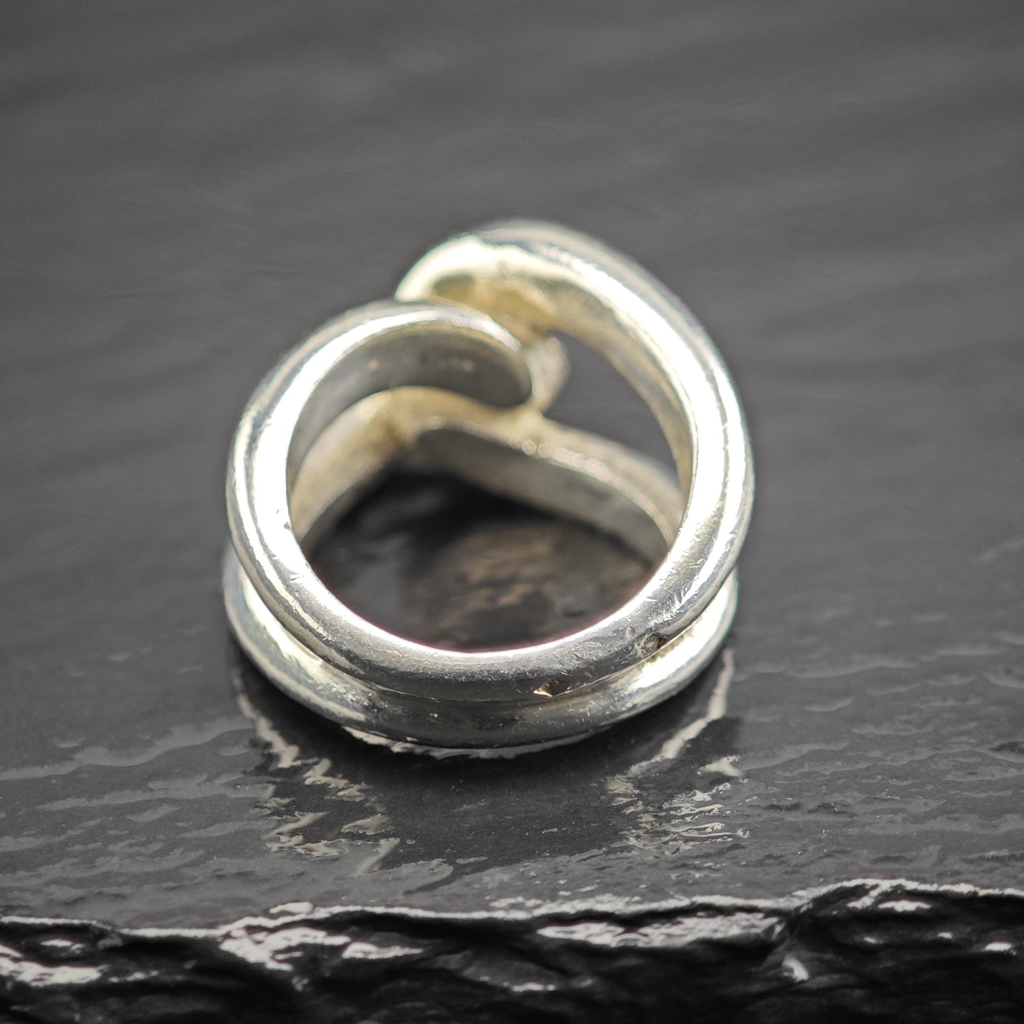 Abstract Knot Ring Sterling Foreign Silver Sz 6 1/4 R6689
