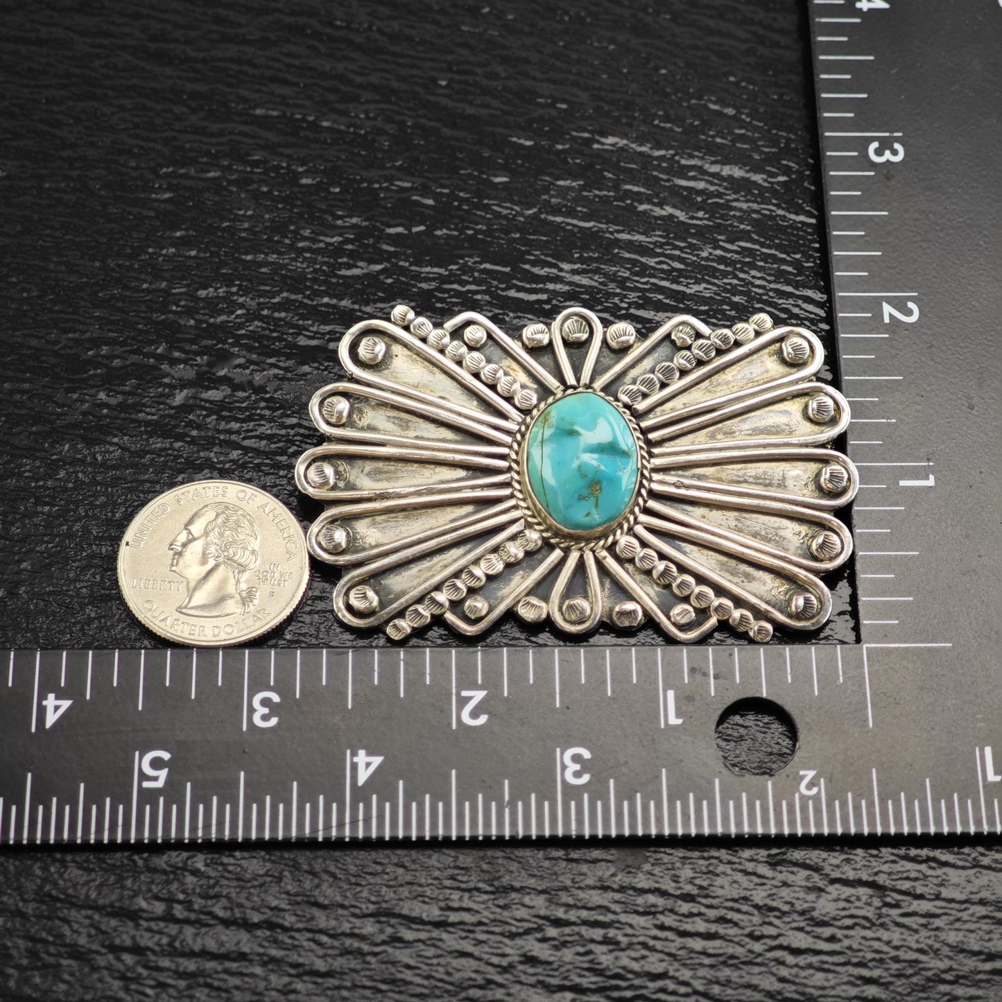 Choice of Native American Turquoise Sterling Silver Brooch