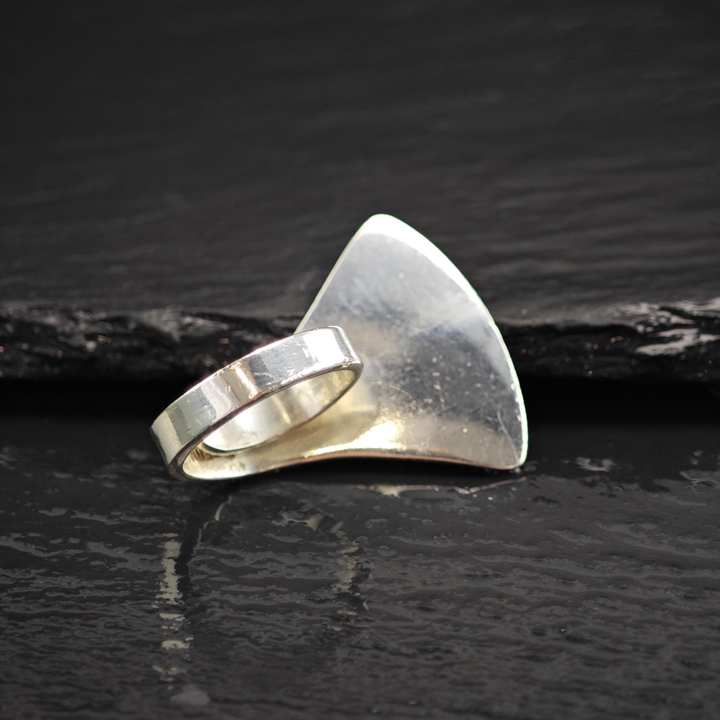 Denmark HPS Modernist Sterling Silver Ring Sz 7 R6606