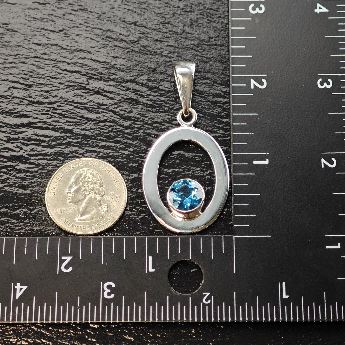 Charles Albert Topaz Sterling Silver Pendant P3150