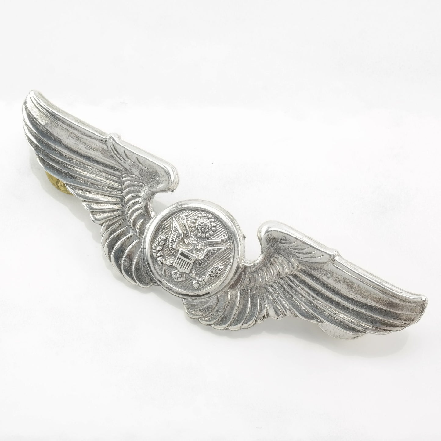 Silver Brooch Army Air Force U.S. WWII Aircrew Wings Sterling B1657