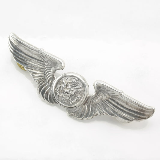 Silver Brooch Army Air Force U.S. WWII Pilot Wings Sterling