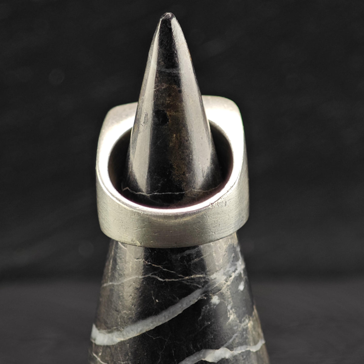 Heavy Abstract Sterling Silver Ring Sz 6 R6872