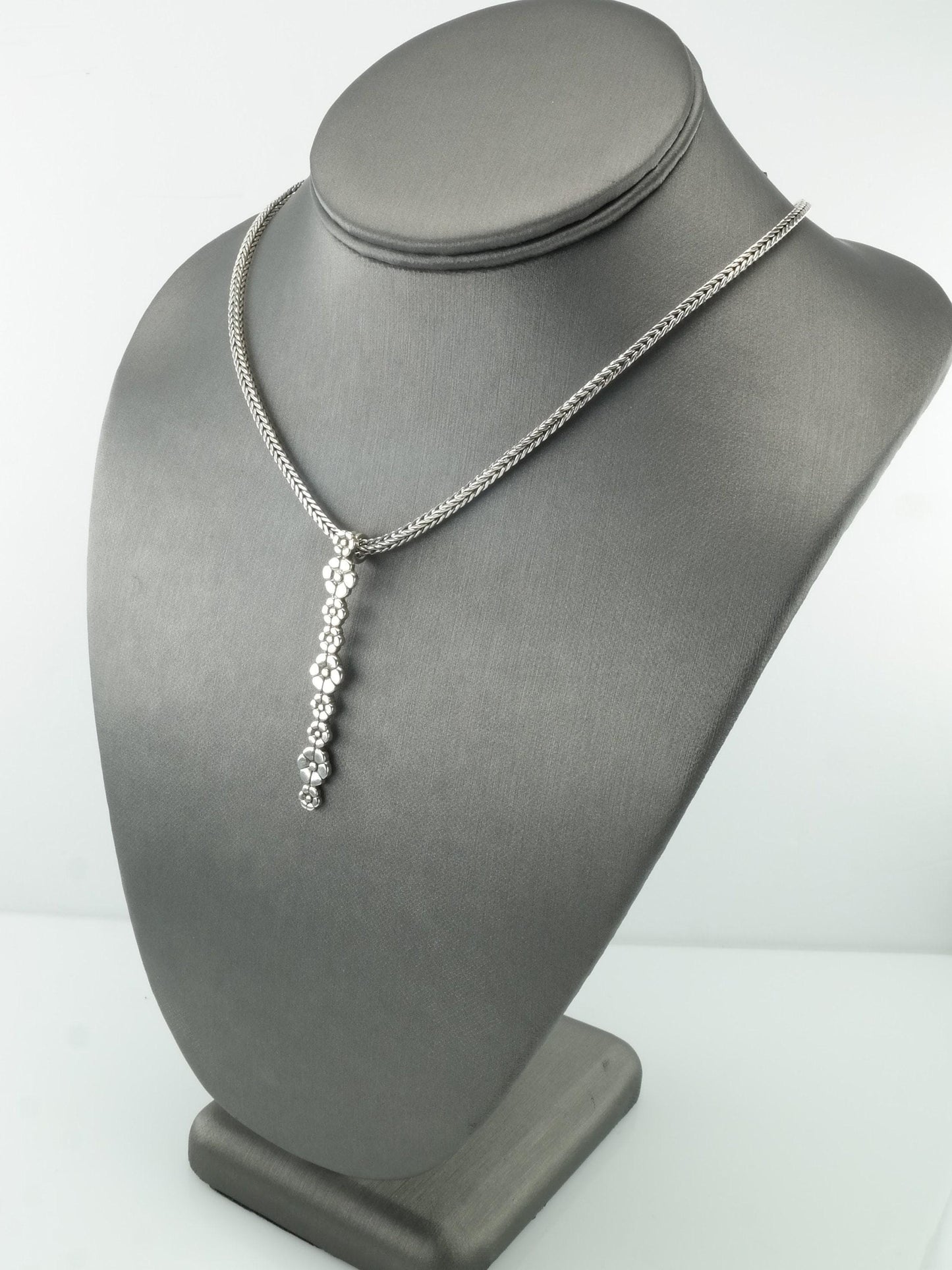 Lois Hill Sterling Silver Flower Necklace