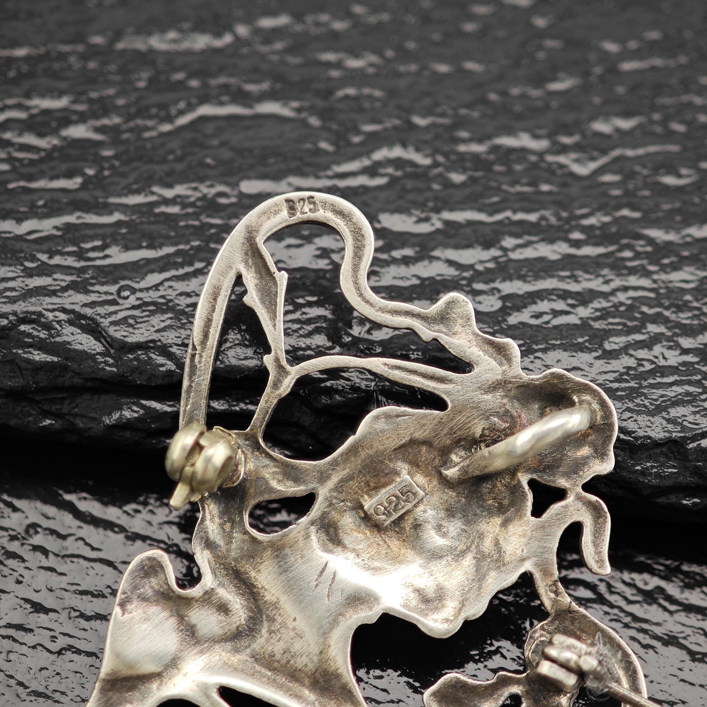 Vintage Art Nouveau Style Women Pendant/Brooch Sterling Silver