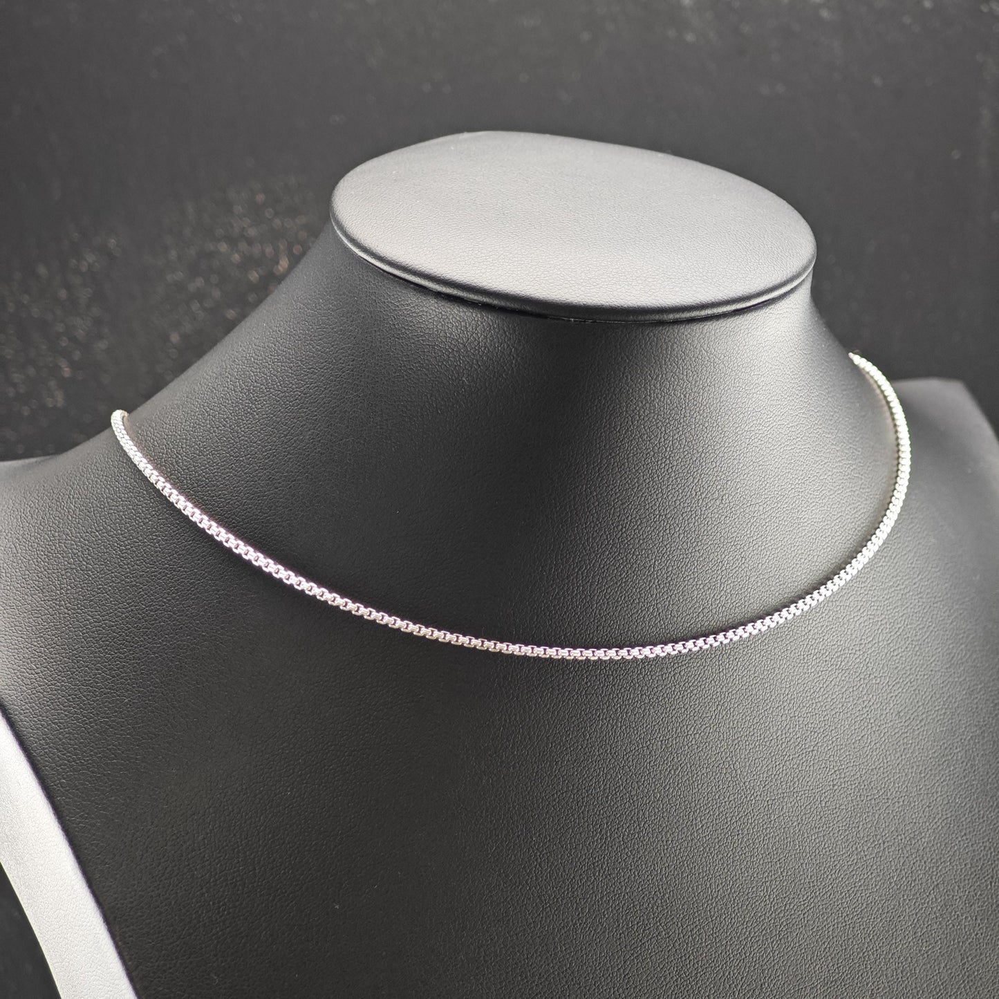 Vintage David Yurman Sterling Silver Gold 14K Gold Tag 2mm Box Chain Necklace