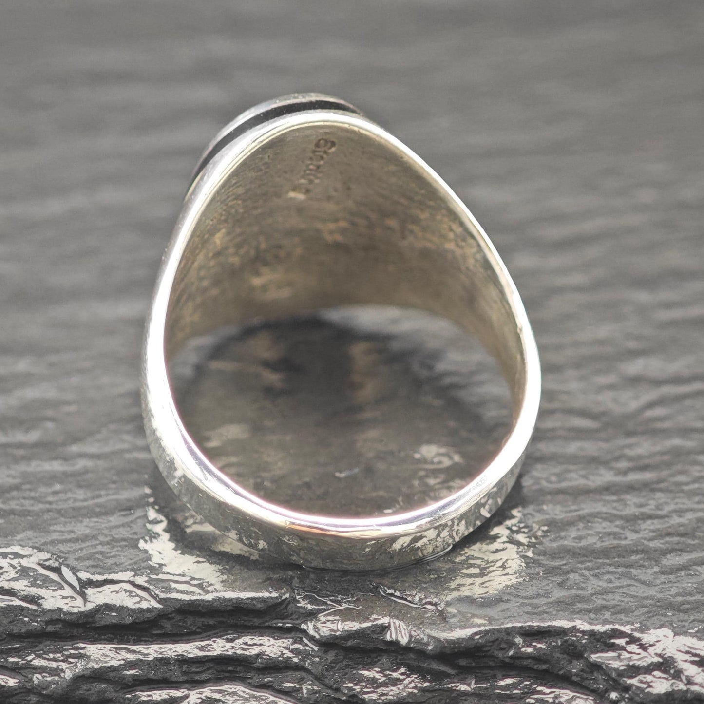 Navajo, Eagle Inlay Ring Sterling Silver