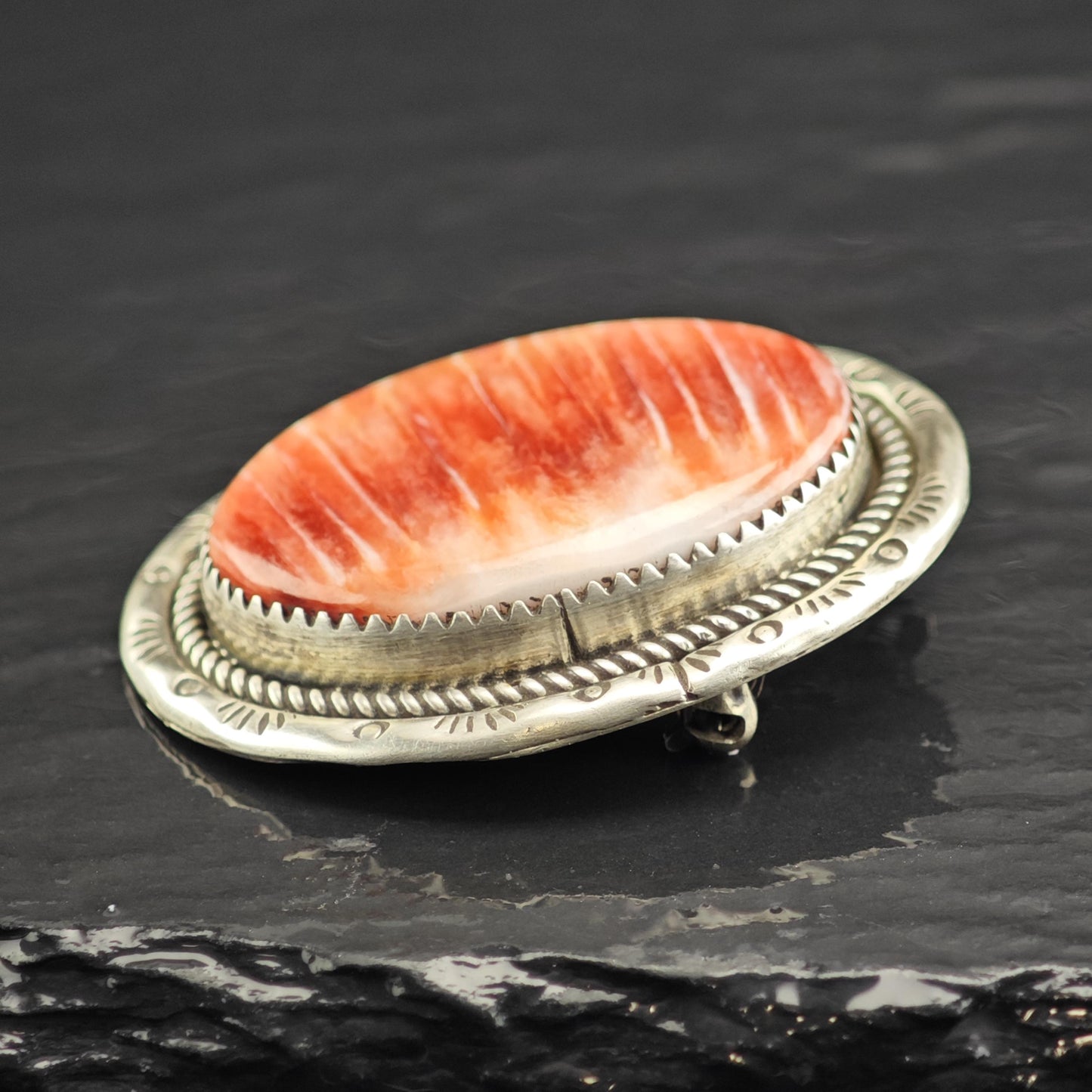 SW Spiny Oyster Shell Pendant/Brooch Sterling Silver P3067