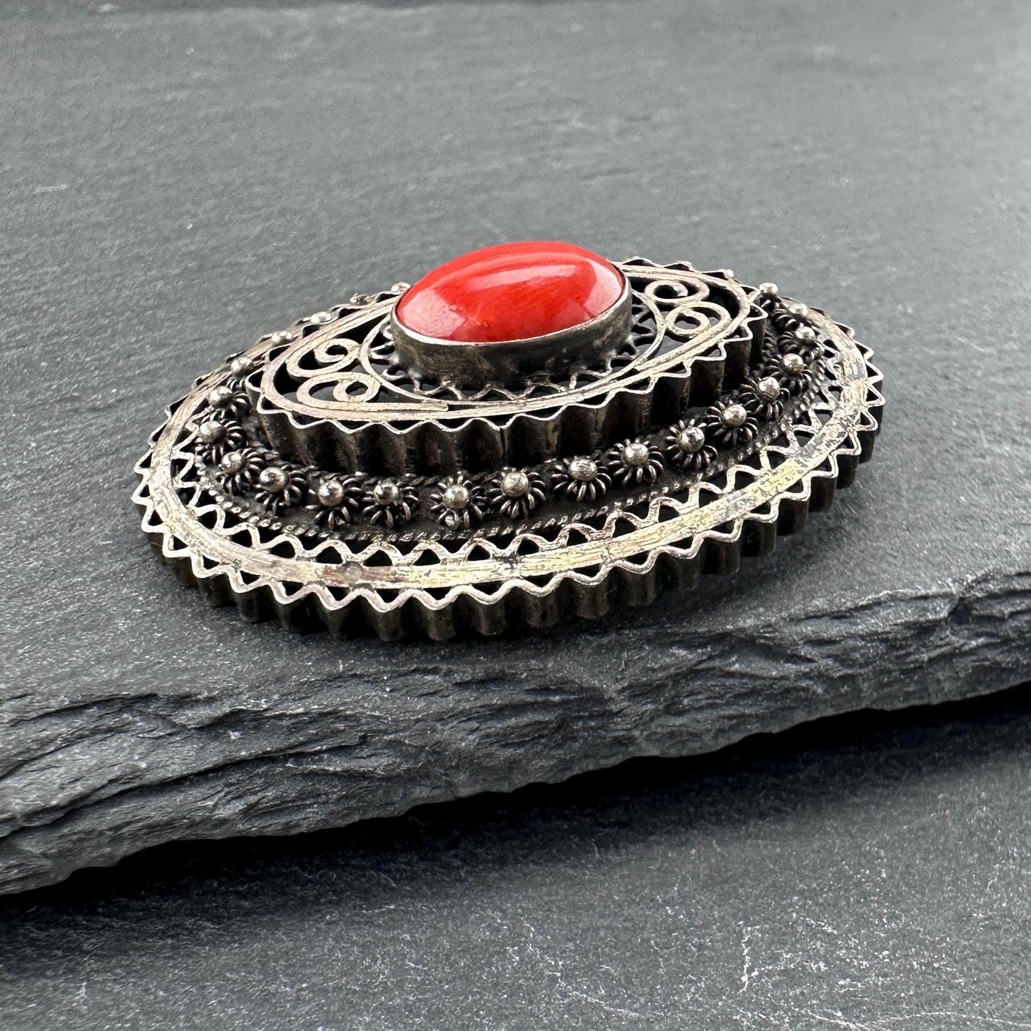 Vintage Mid Century Brooch/Pendant Sterling Silver