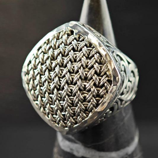 Lois Hill Filigree Lg Ring Sterling Silver Sz 7