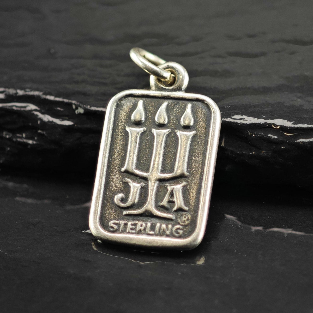 Vintage Retired James Avery Sterling Silver Hallmark Tag Charm P3169