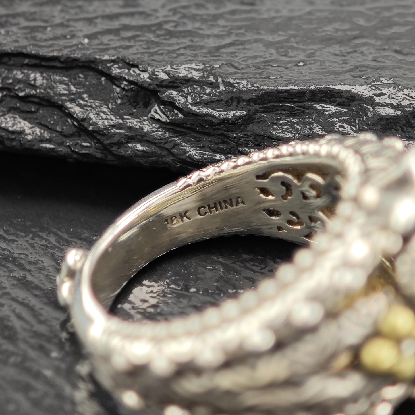 Barbara Bixby 18K Gold Accents, Citrine Ring Sterling Silver R5822