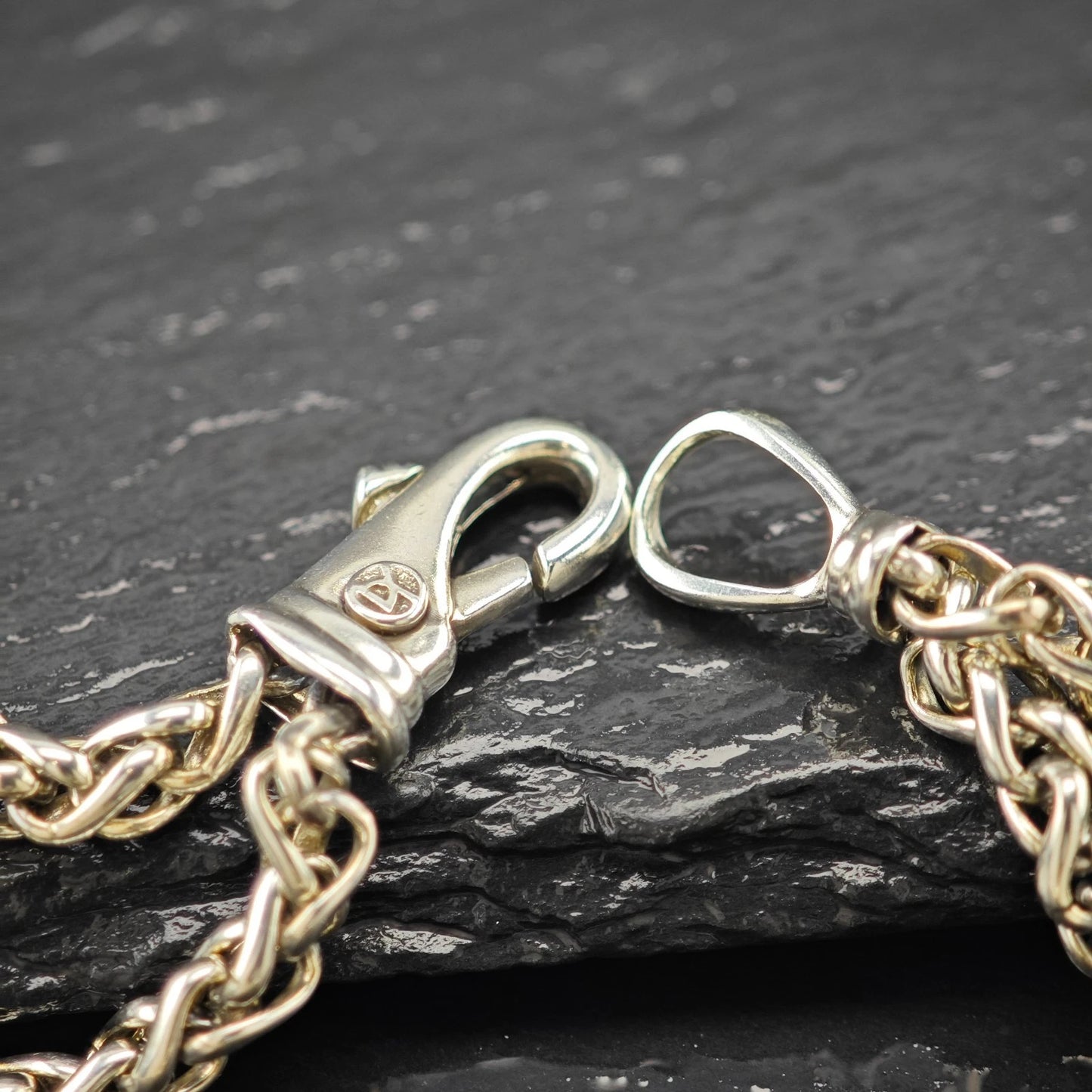 Vintage, David Yurman Sterling Silver Black, Gold Onyx 14K Gold Accent Necklace N2656