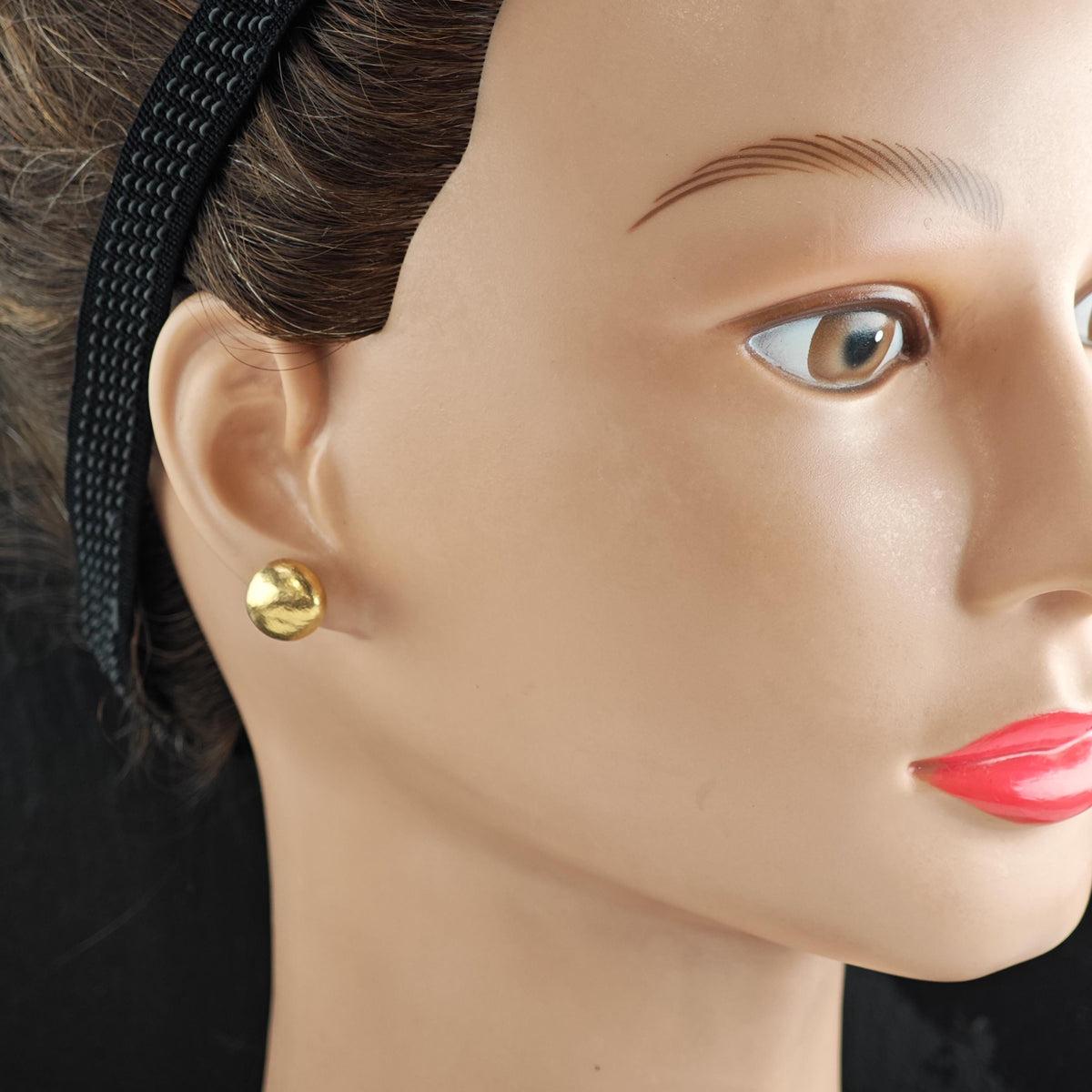 Gold-plated Stud Sterling Silver Earrings ER3218