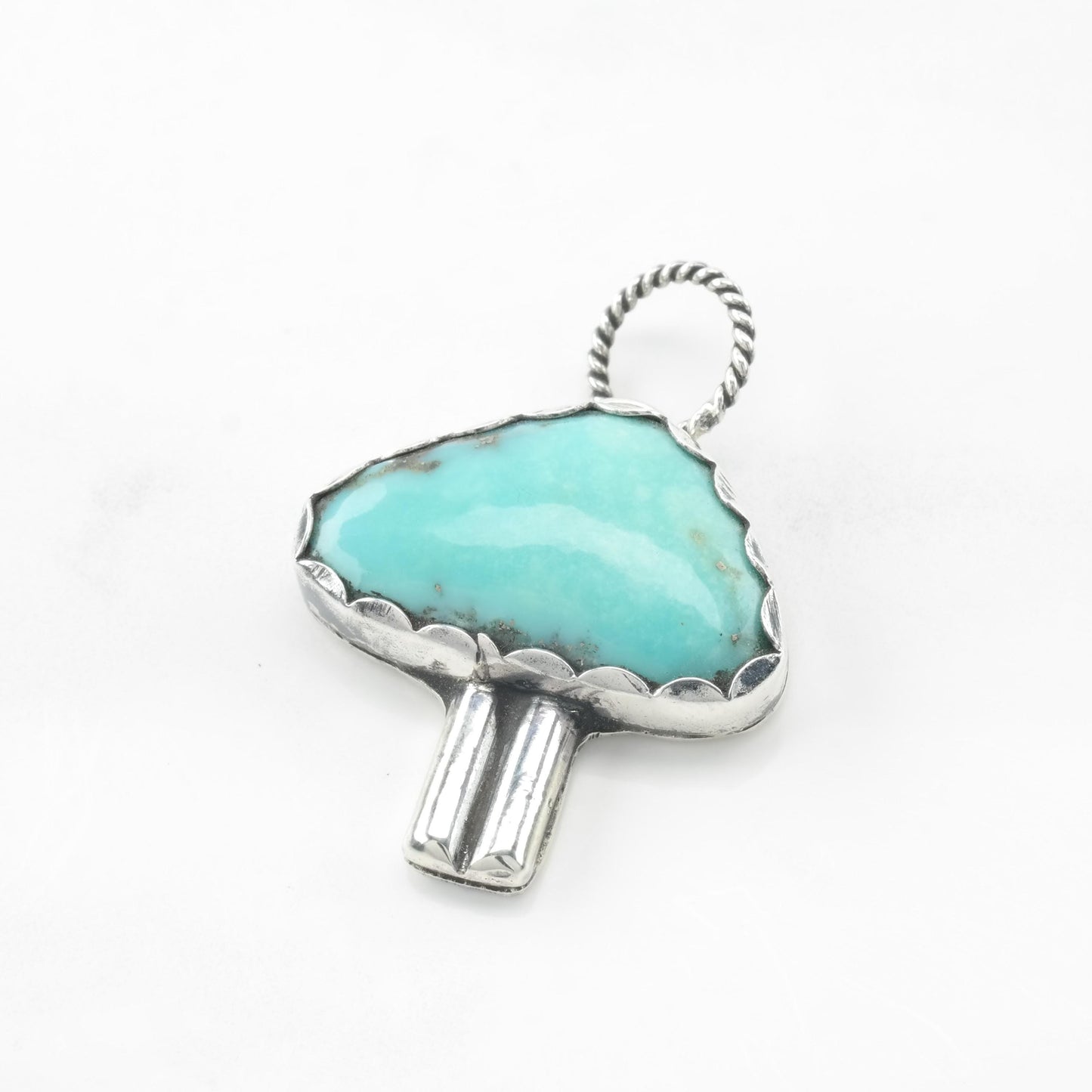 Vintage Southwest Turquoise Sterling Silver Pendant