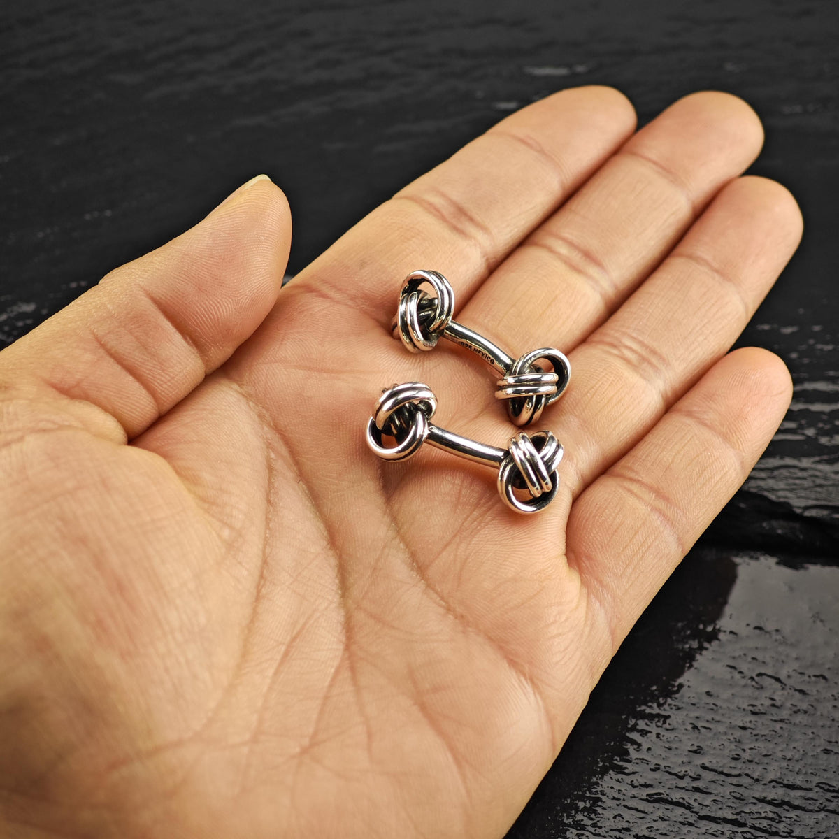 Vintage Jondell Twisted Knot Sterling Silver Cufflinks MISC0428