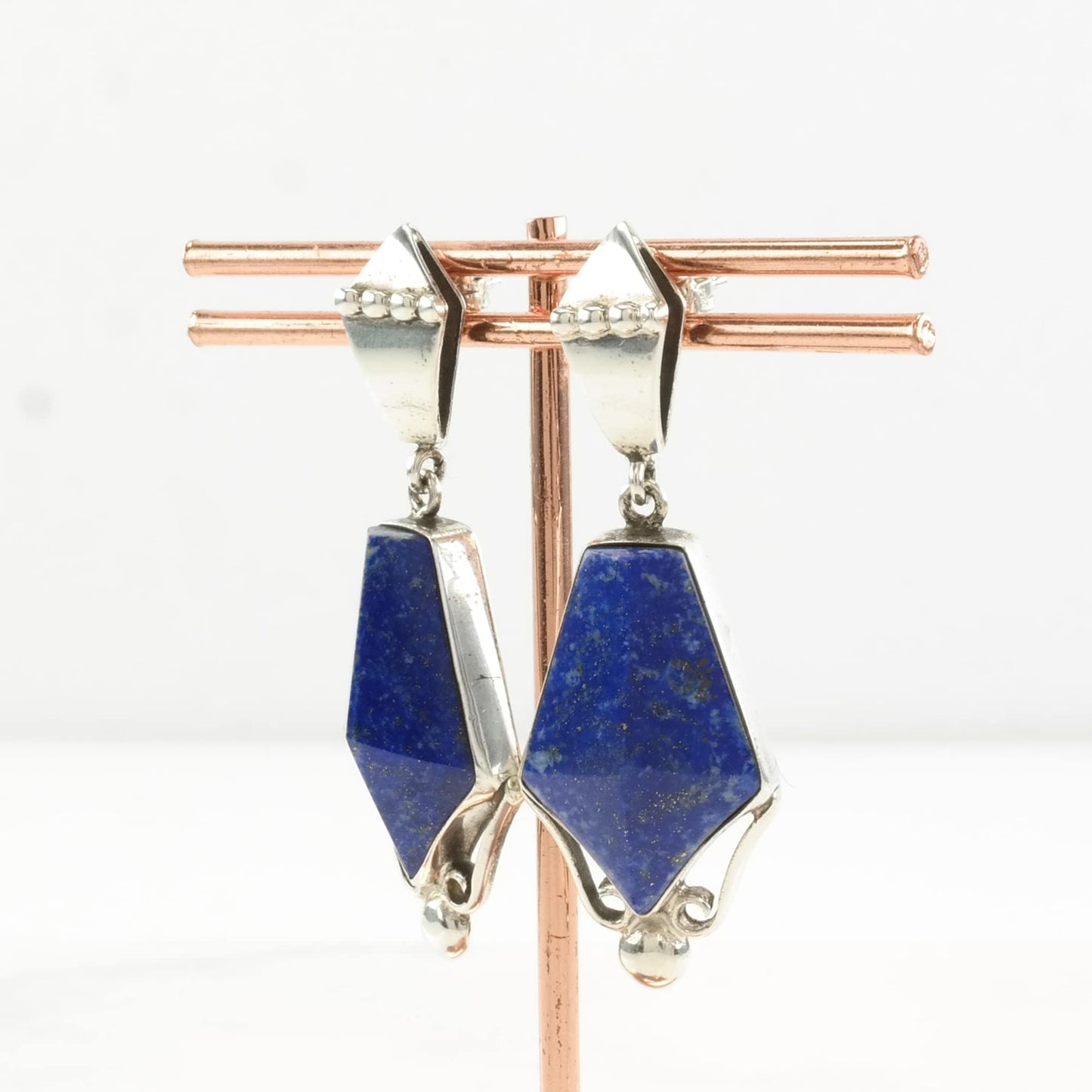 DTR Sterling Silver Lapis Lazuli Earrings Stud/Dangle