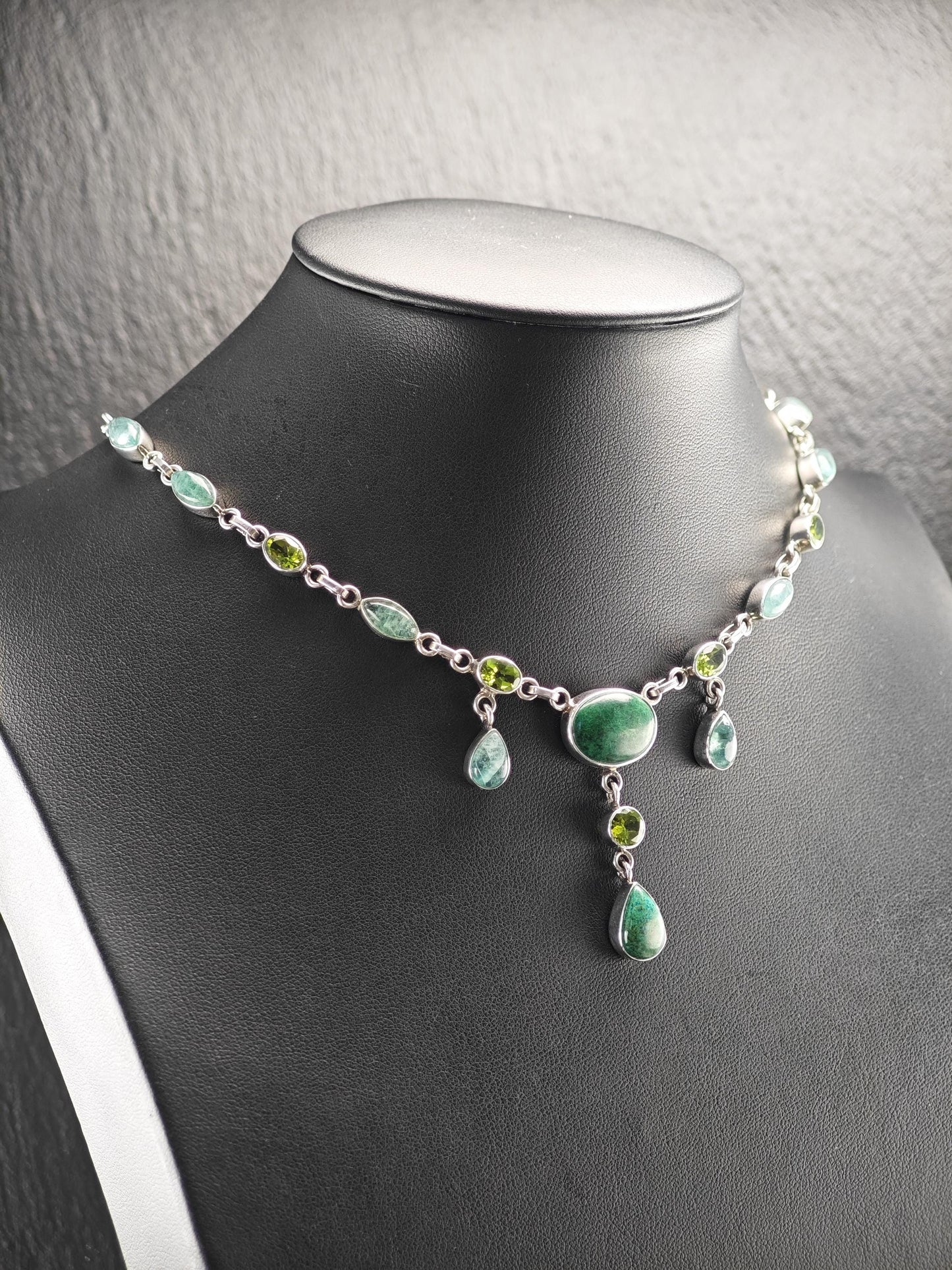 Nicky Butler Green Necklace Sterling Silver N2479