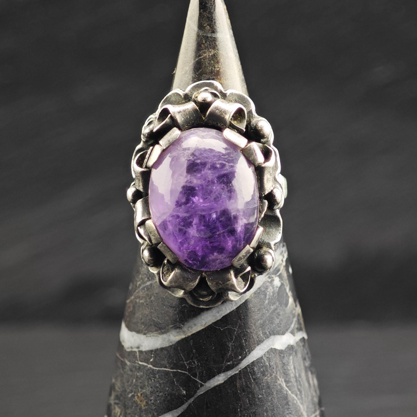 Amethyst Mexico Sterling Silver Ring Sz 6 1/2 R6712