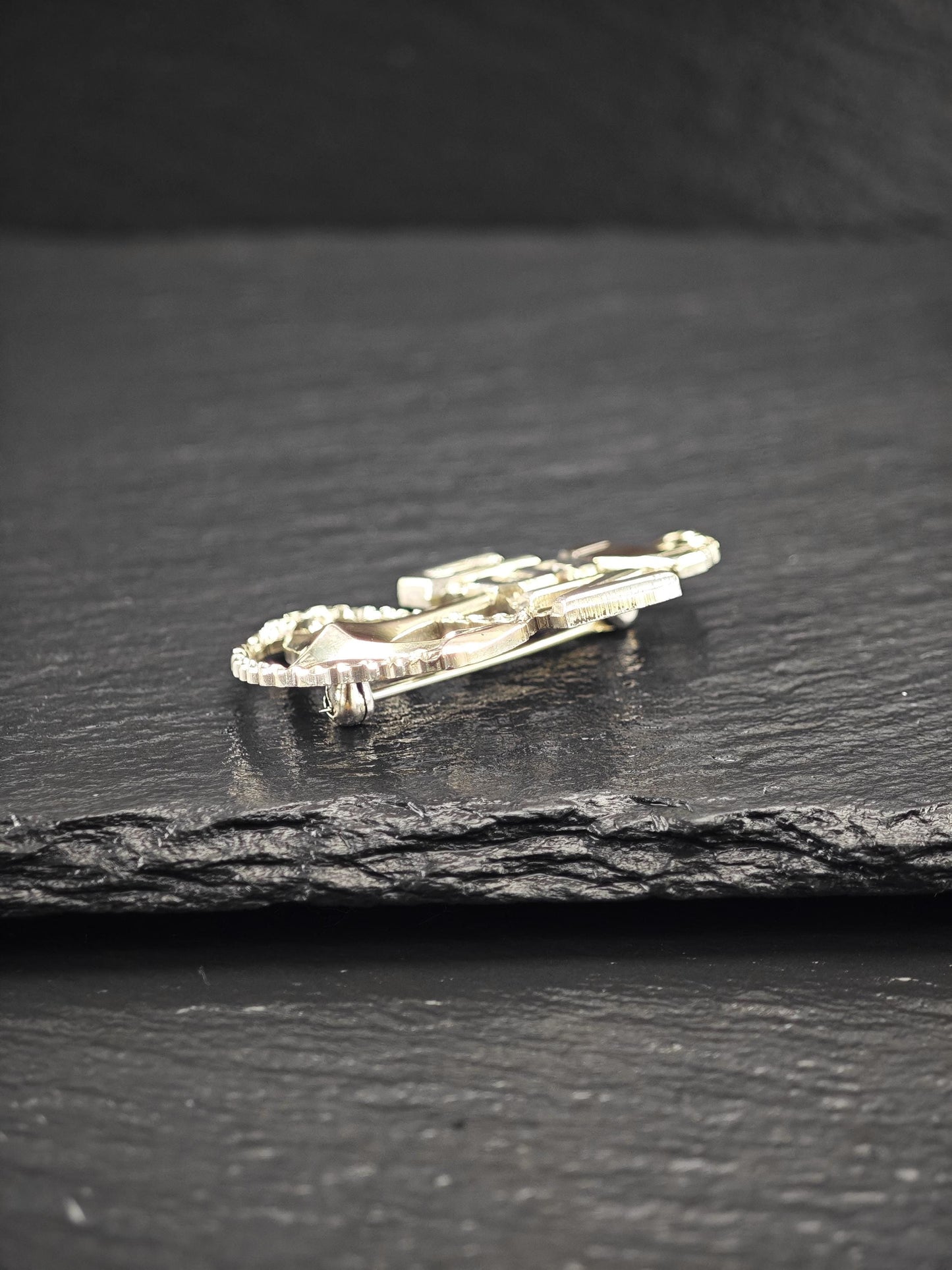US Navy Gold Anchor Pin Brooch/Pendant Sterling Silver