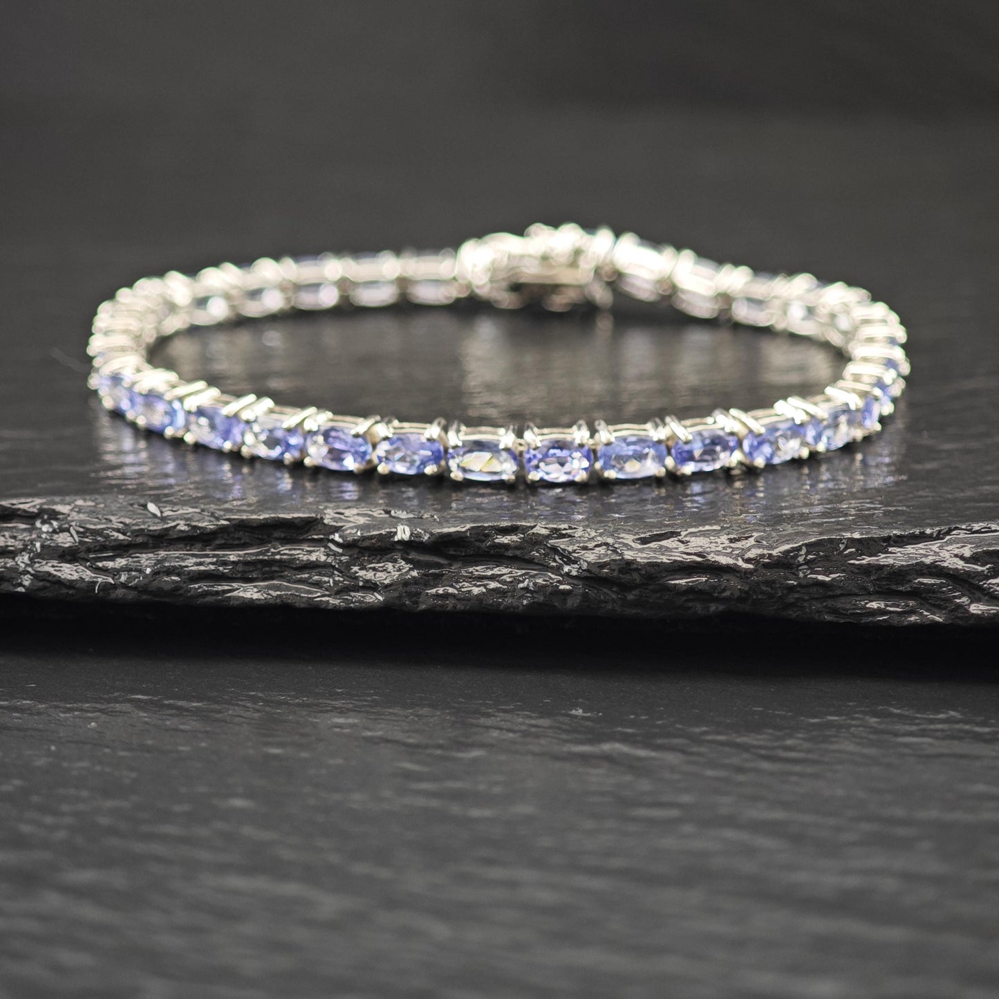 Choice of Tanzanite Line Bracelets Sterling Silver