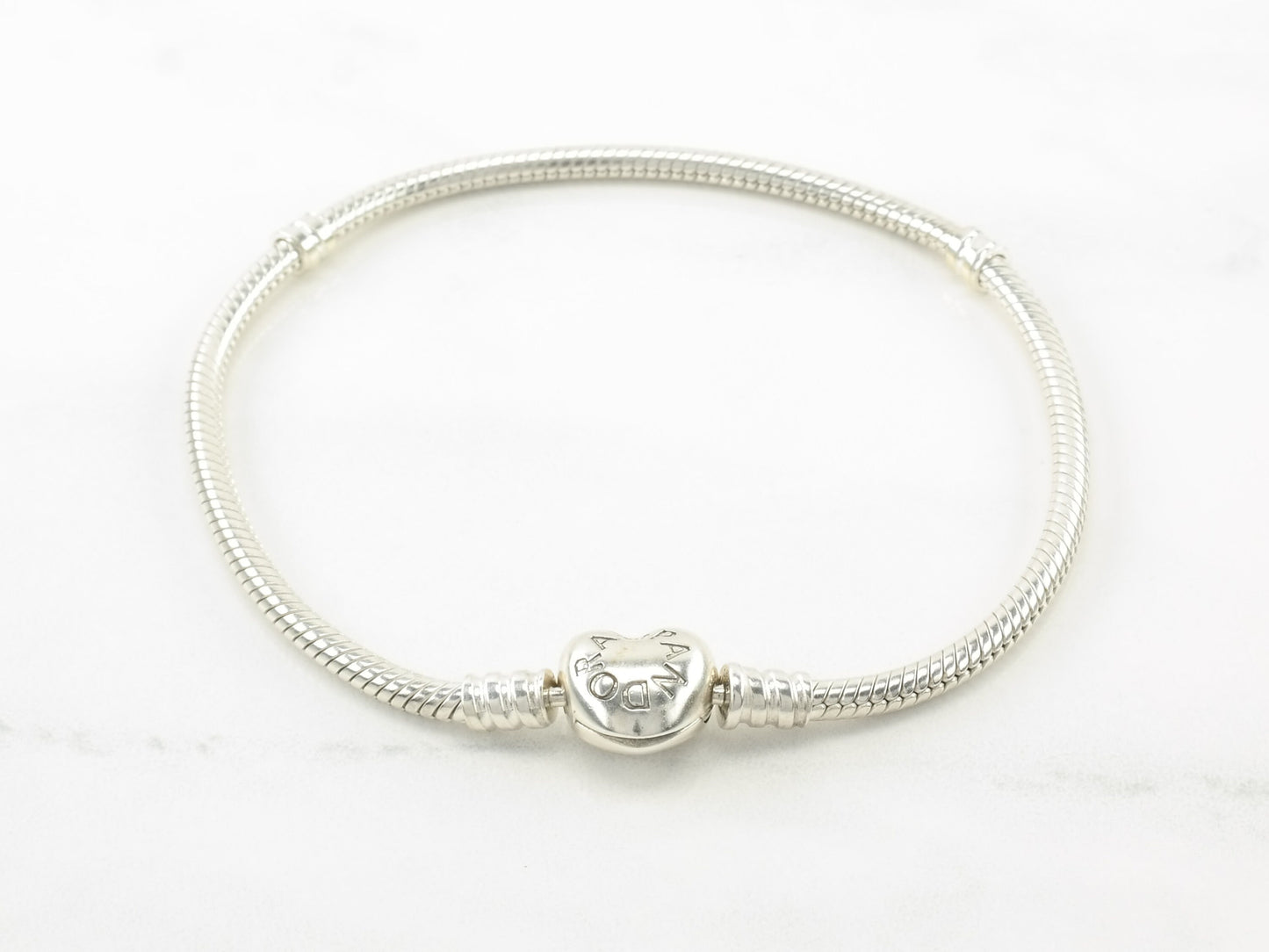 Pandora Sterling Silver Heart Charm Bracelet